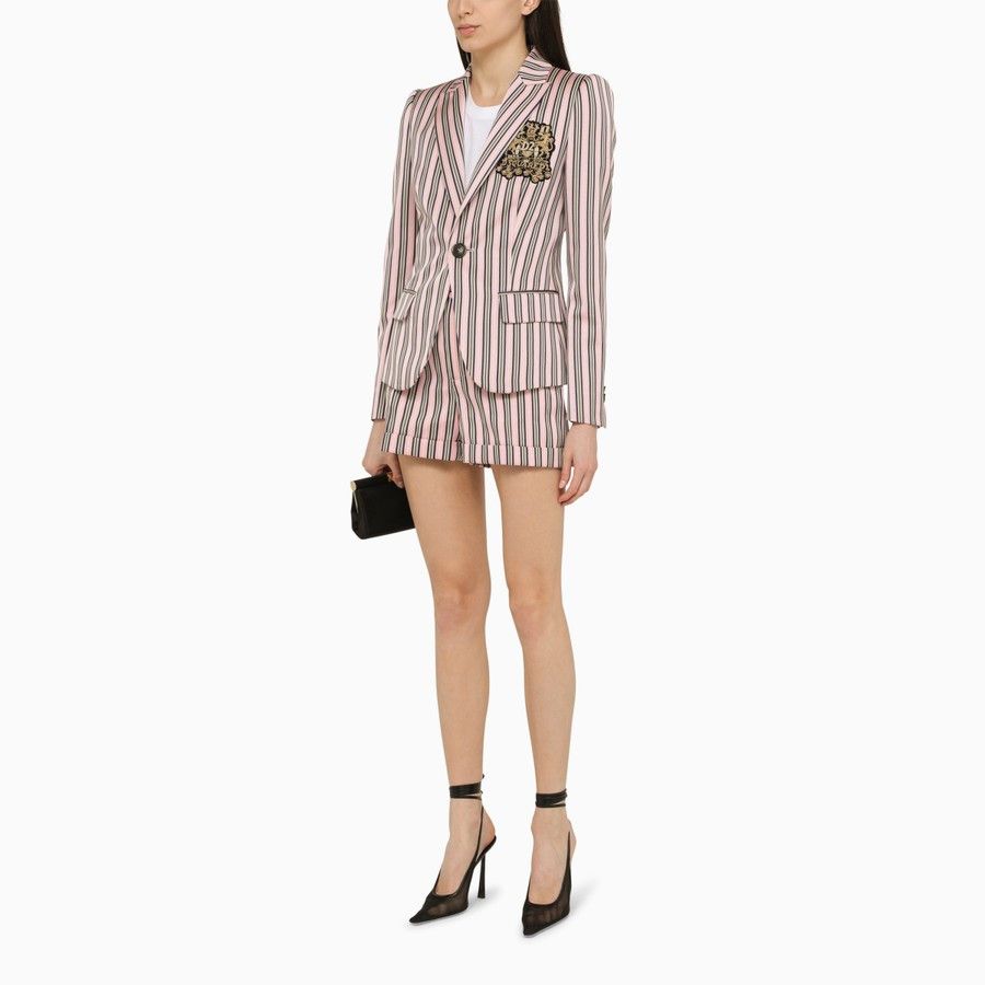 Dsquared2 o1d2blof0824 Striped Single-breasted Cotton Jacket Multicolo Size XS / US 0-2 / IT 36-38 - 2 Thumbnail