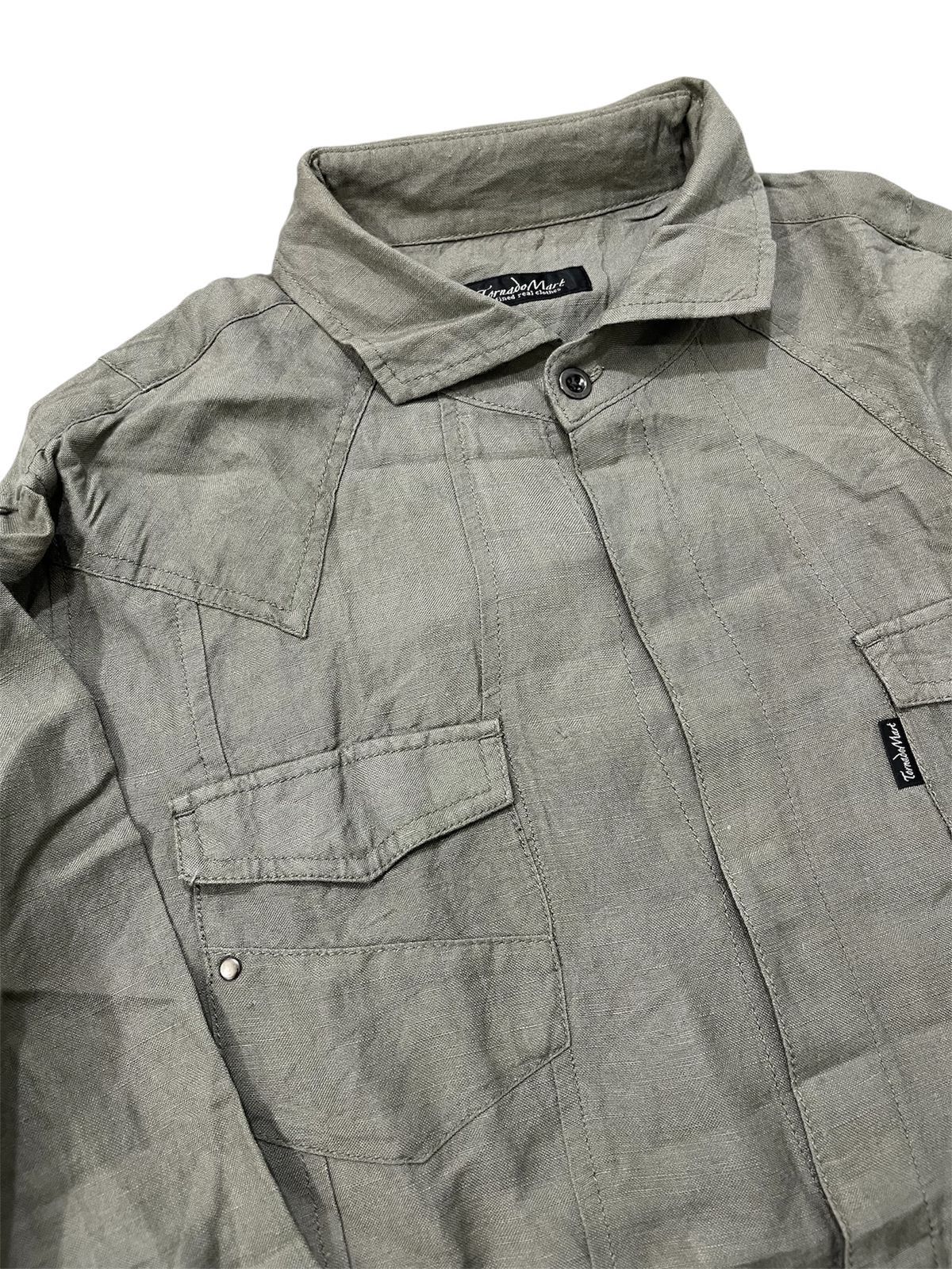 Tornado Mart Tornado Mart Western Linen Button ups Shirt Size US L / EU 52-54 / 3 - 4 Thumbnail