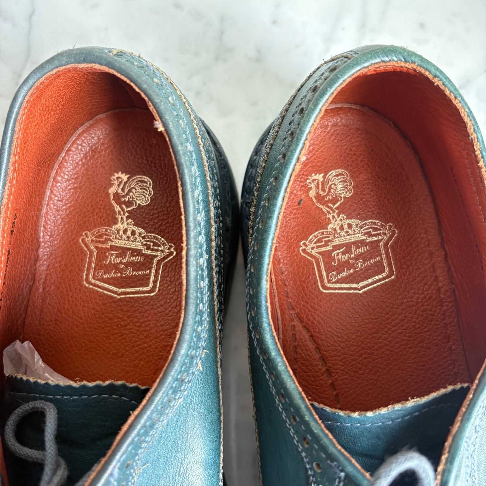 Florsheim Florsheim by Duckie Brown Teal Leather Brogue Oxfords 10.5 Size US 10.5 / EU 43-44 - 8 Thumbnail