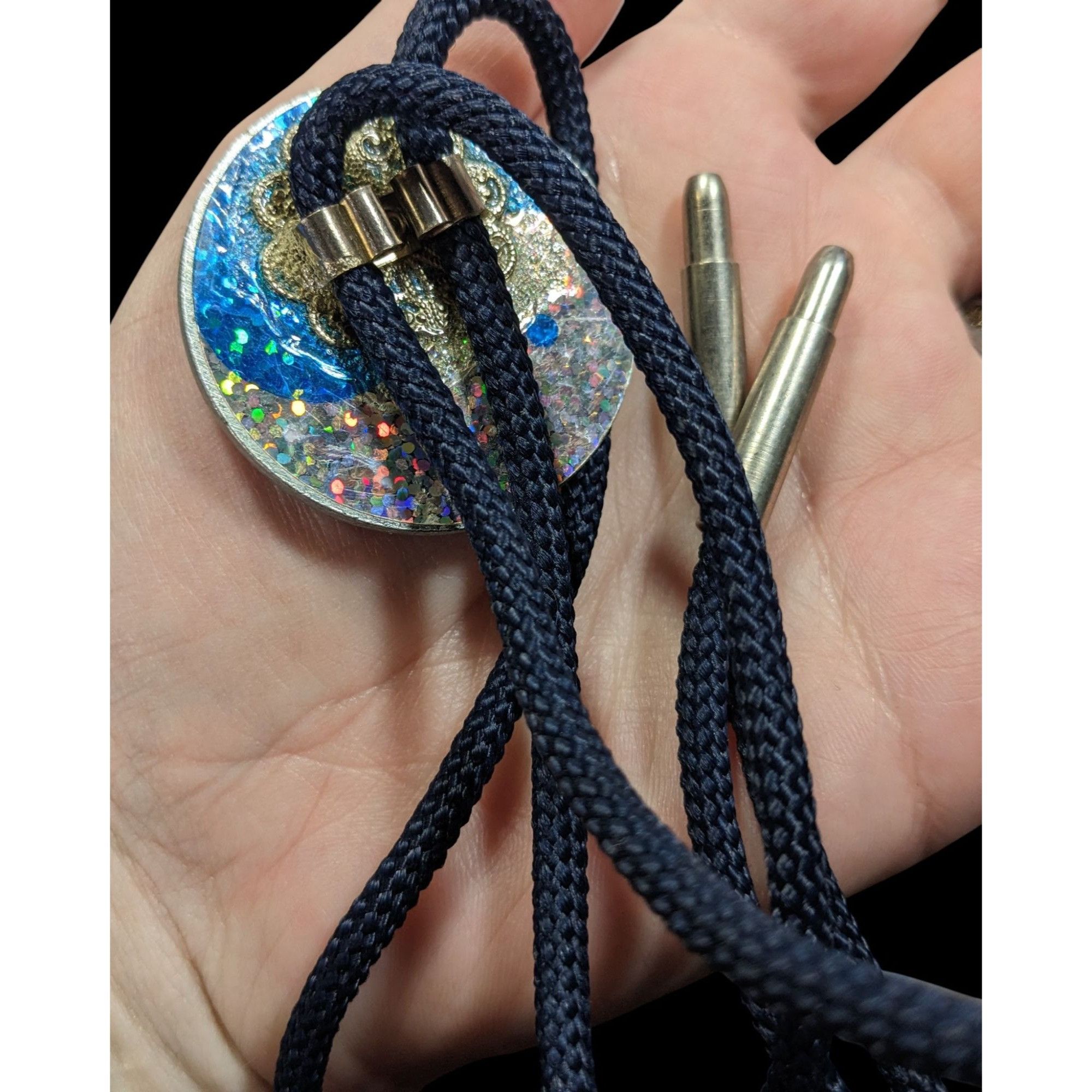 Other Vintage Handmade Holographic Bolo Tie With Pog Slammer Size ONE SIZE - 5 Thumbnail