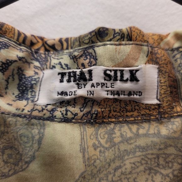 Other Vintage Thai Silk By Apple Button Down Shirt - Xl Size XL / US 12-14 / IT 48-50 - 8 Thumbnail