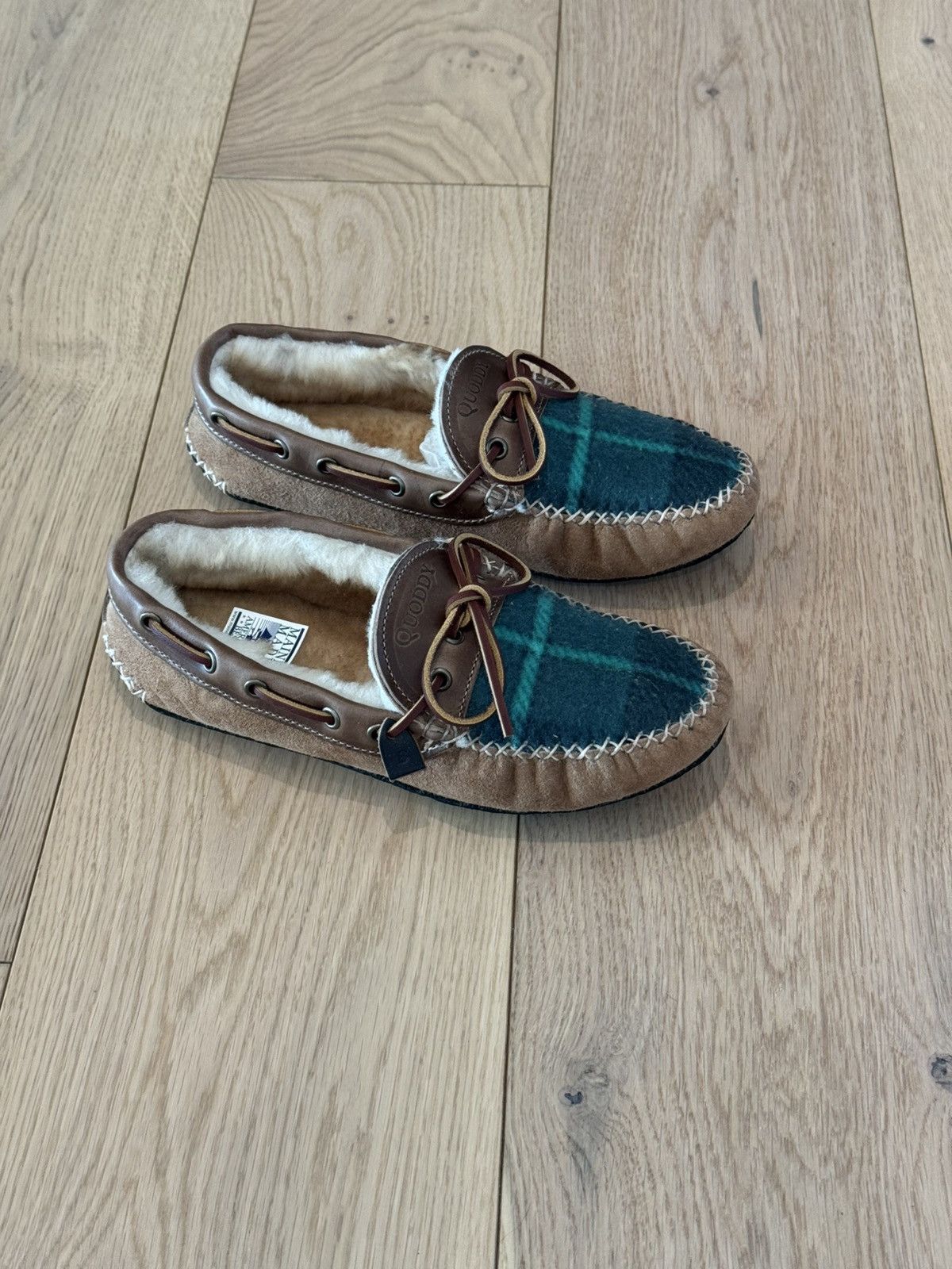 Quoddy Quoddy Fireside Slippers - Green Plaid Size US 8 / IT 38 - 5 Thumbnail