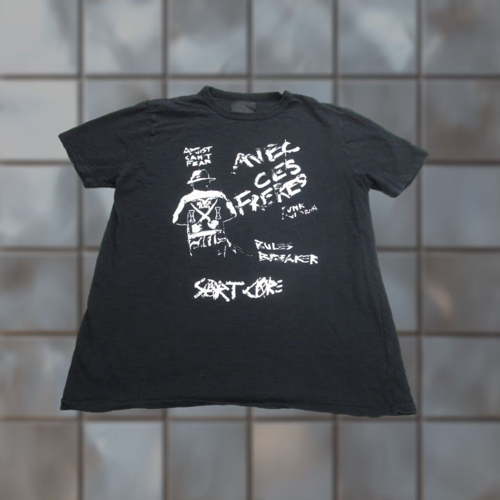 Vintage VINTAGE Art Comes First Shirt Graphic Print Black Grunge Mens L Size US L / EU 52-54 / 3 - 1 Thumbnail