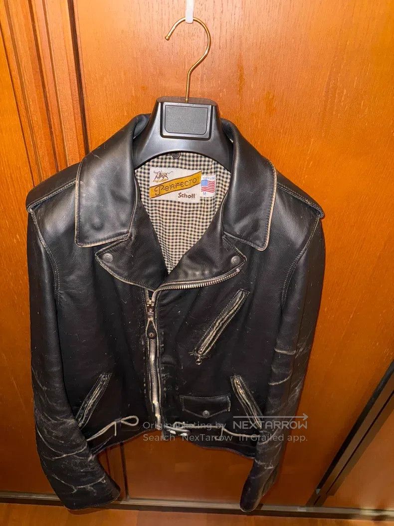 Schott Schott Cable-stayed locomotive leather coat PER70 Size US M / EU 48-50 / 2 - 2 Thumbnail