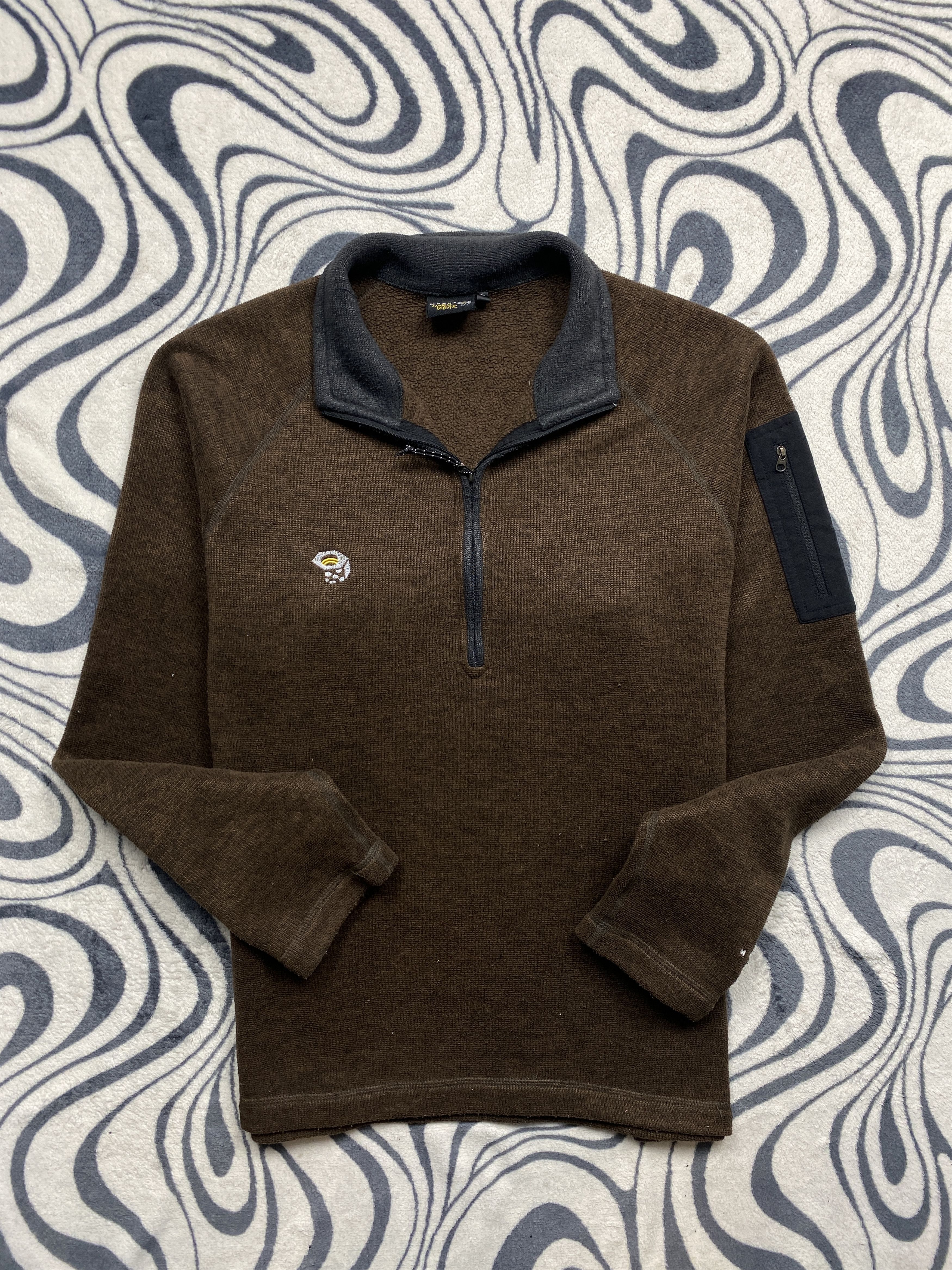 Mountain Hardwear Mountain Hardwear Vintage 1\4 Zip Fleece Jacket Brown Size US L / EU 52-54 / 3 - 1 Thumbnail