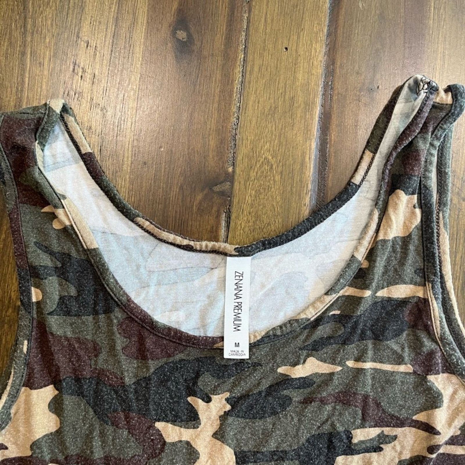 Vintage Zenana Army Camo Tank Top Size M Size M / US 6-8 / IT 42-44 - 6 Thumbnail