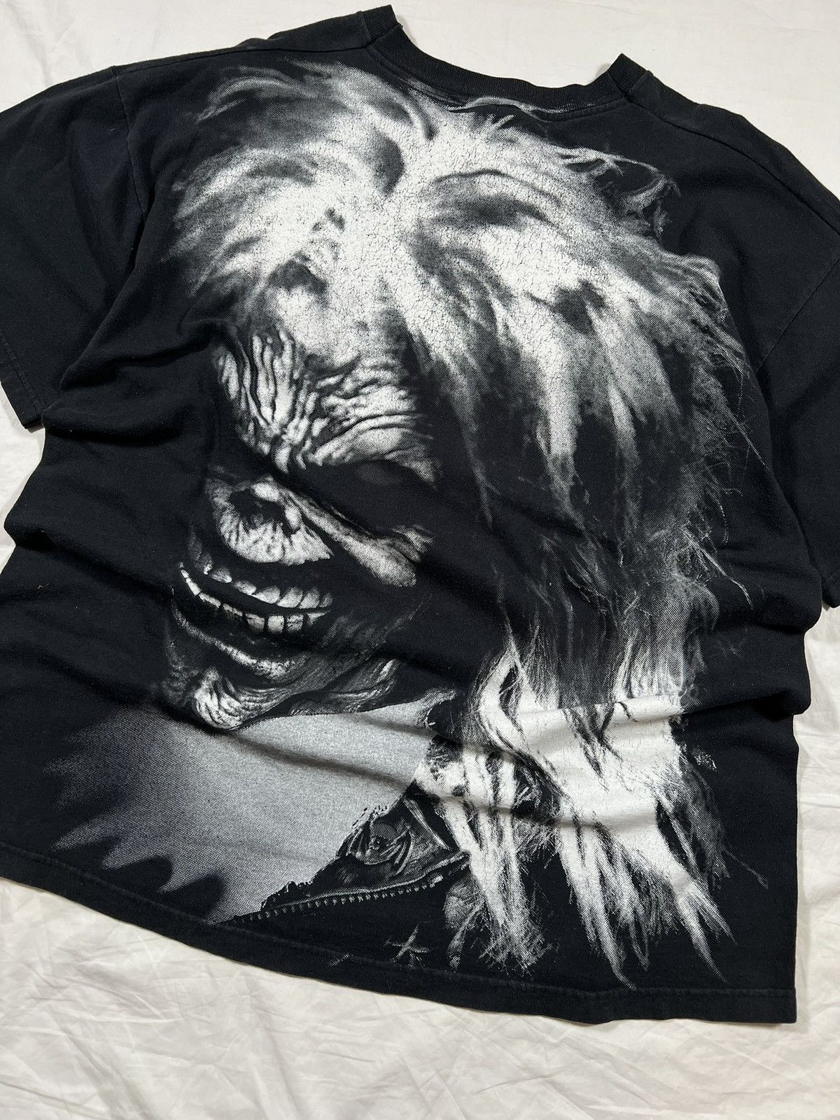 Band Tees Vintage 90s Iron Maiden Big Face Eddie Euro Band Tee Size US XL / EU 56 / 4 - 6 Thumbnail