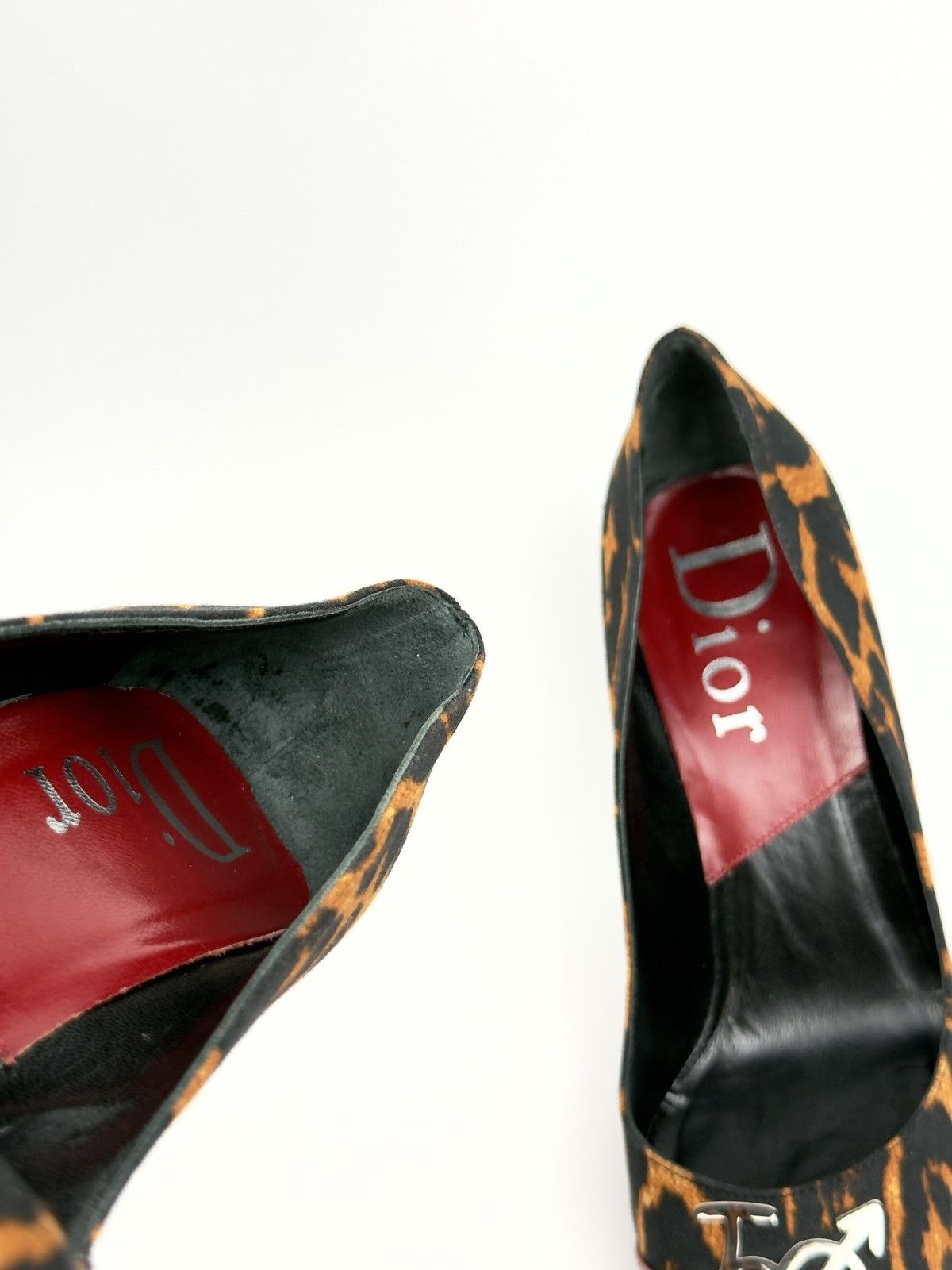 Dior 💖 Dior Iconic F/W 2004 by John Galliano Leopard Heels Pumps Size US 8.5 / IT 38.5 - 15 Thumbnail