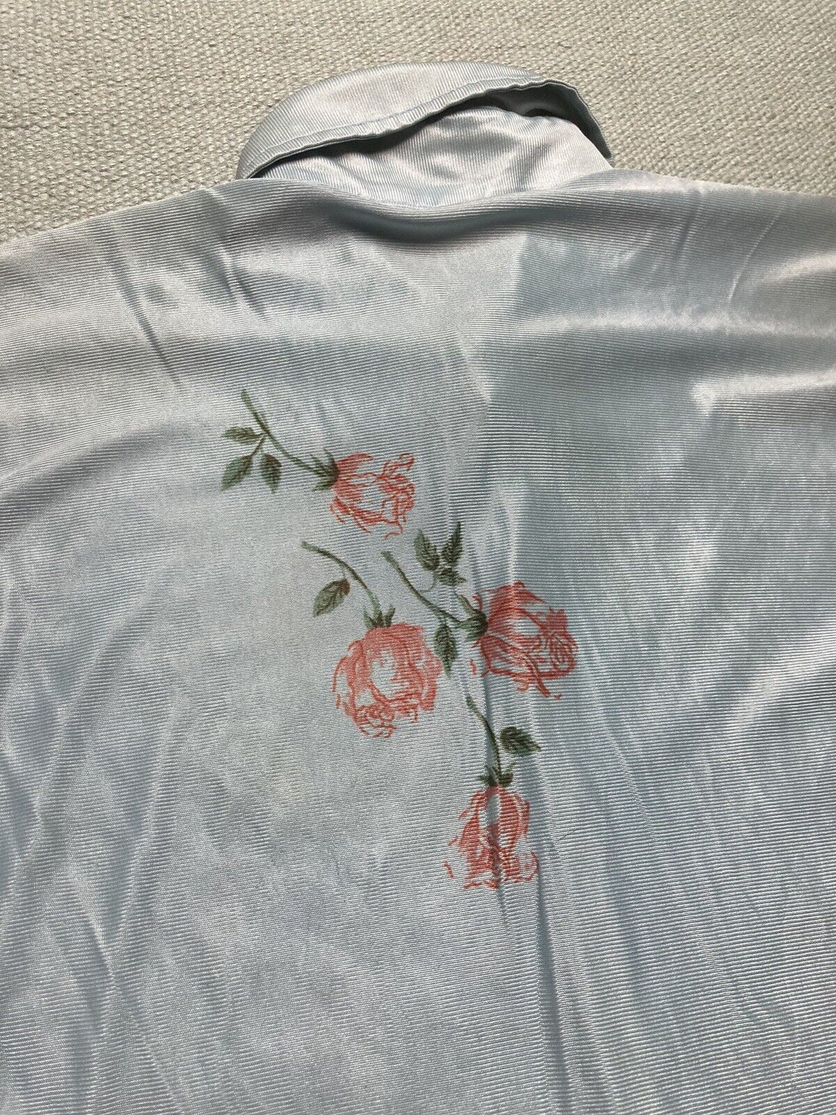 Vintage VTG 70s polyester disco shirt dagger collar flowers medium Size US M / EU 48-50 / 2 - 9 Thumbnail