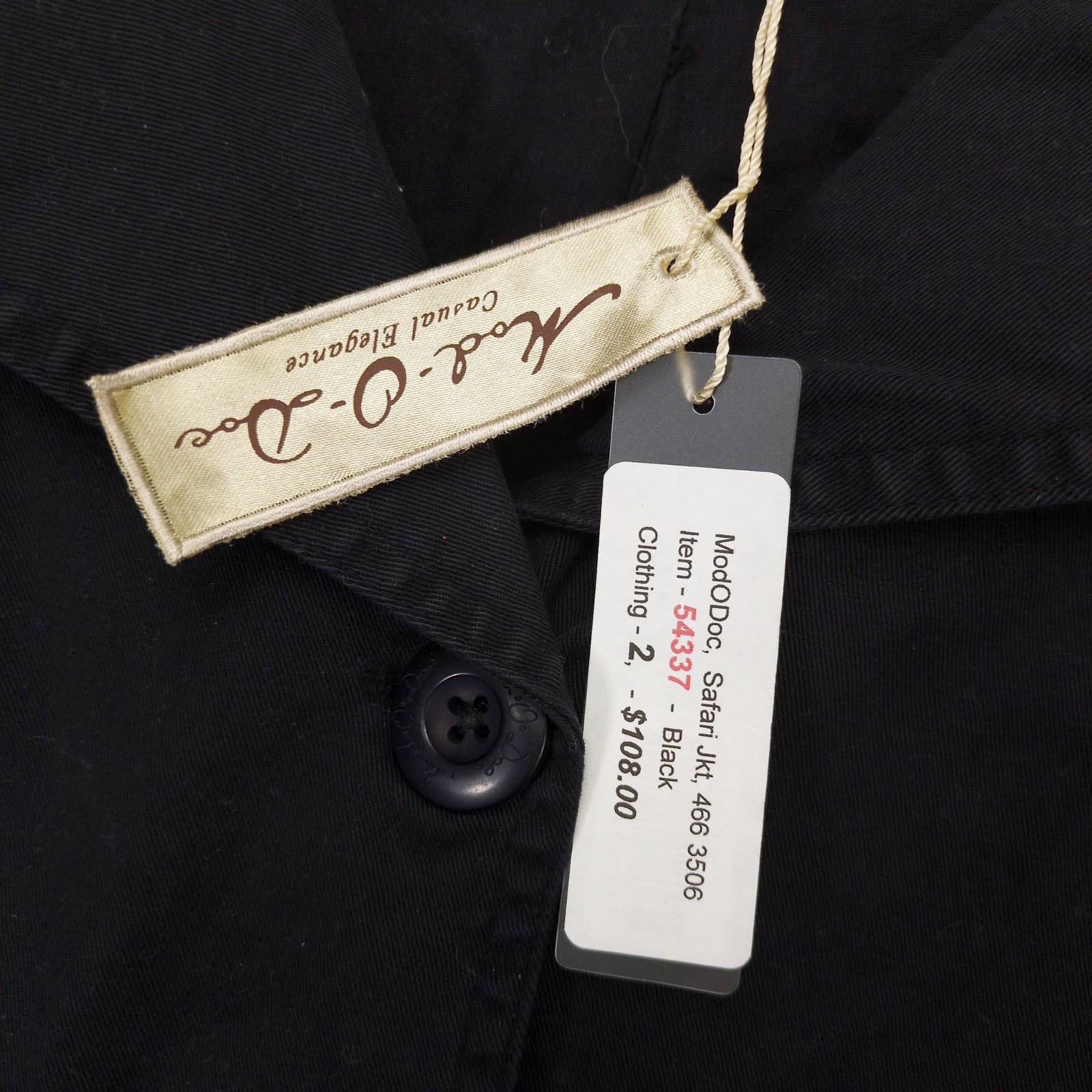 Other NWT Mod O Doc Women's 2 Black Safari Jacket Peacoat Size XS / US 0-2 / IT 36-38 - 5 Thumbnail