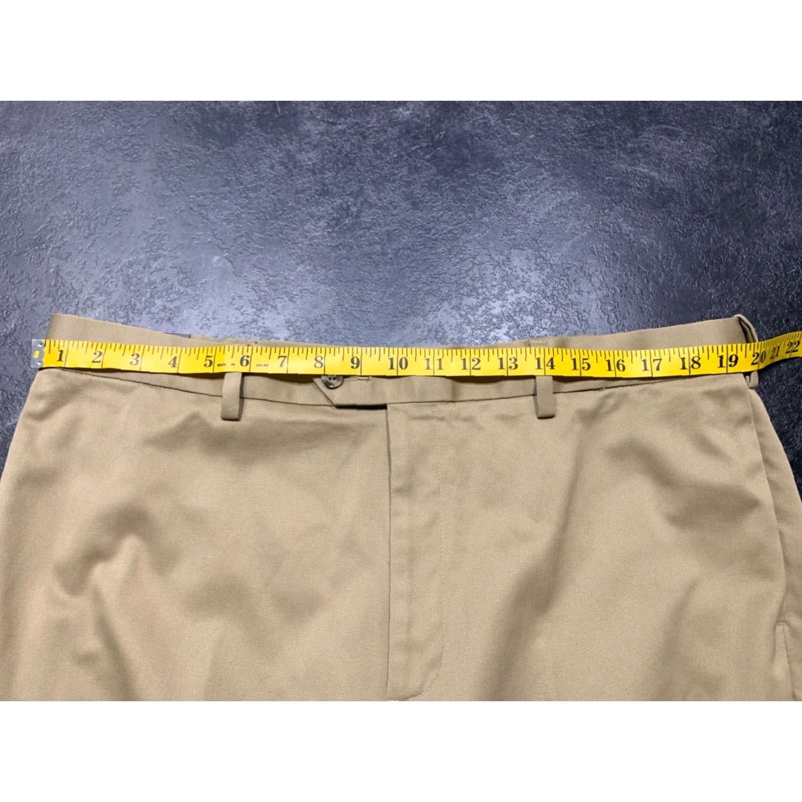 Perry Ellis VINTAGE Perry Ellis Pants Men's 38x29 Portfolio Premium Twill No Iron Stretch Uniform Antelope Khaki Dress Pants Size US 38 / EU 54 - 3 Thumbnail