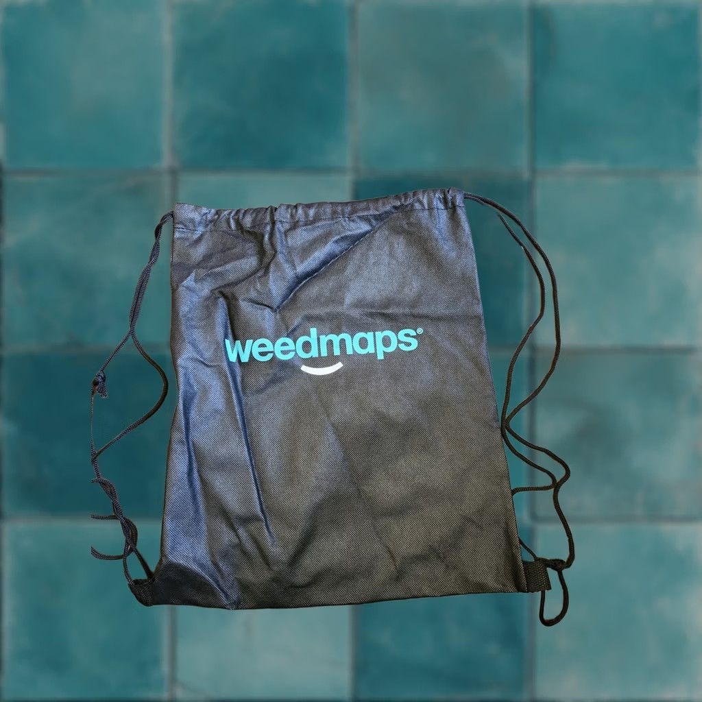 Vintage Weedmaps Backpack Drawstring Bag Medium Black Mens Backpack Size ONE SIZE - 1 Thumbnail