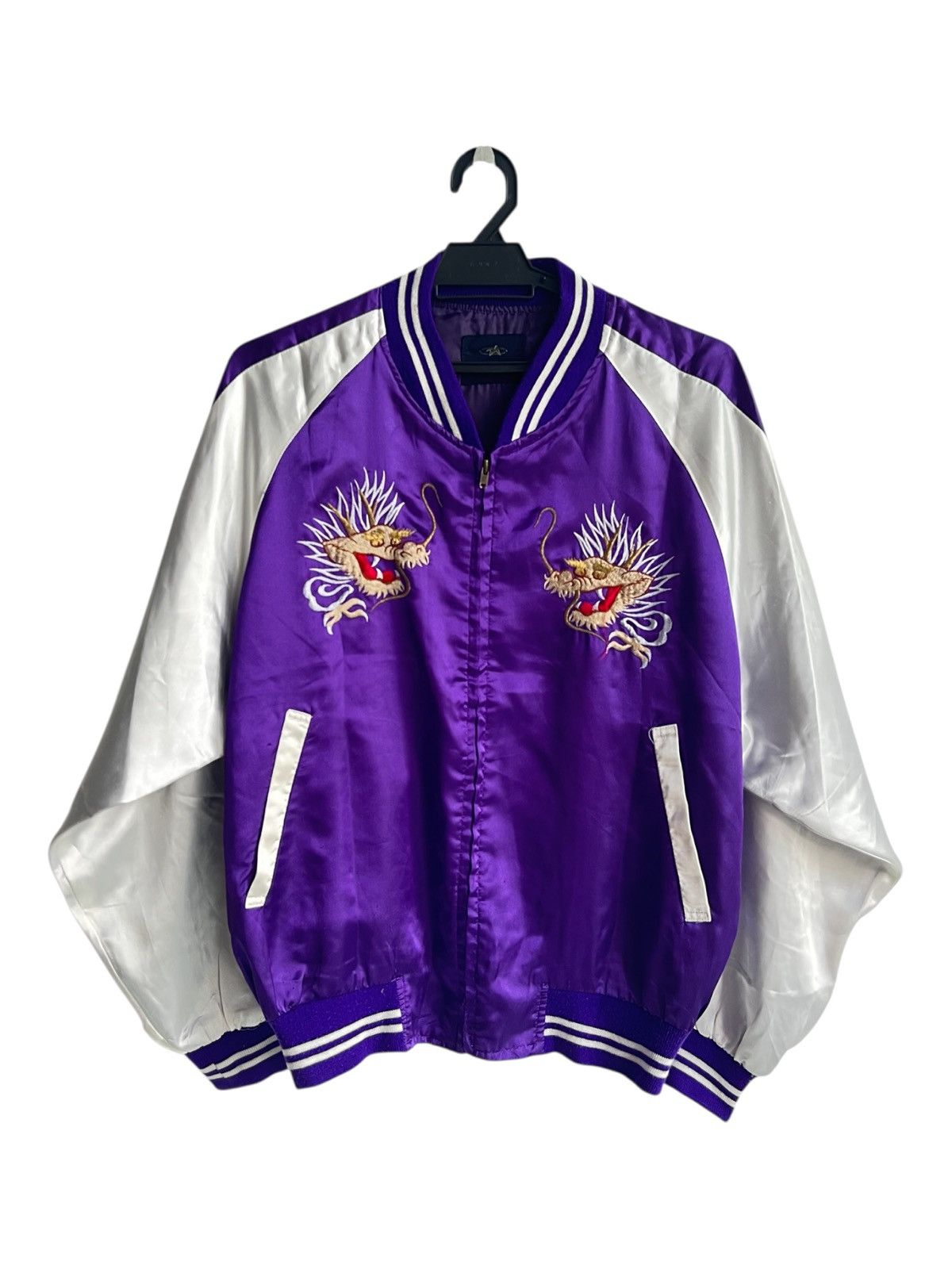 Karakuri Tamashii Vintage Karakuri Tamashi Dragon Embroidery Satin Sukajan Jkt Size US L / EU 52-54 / 3 - 1 Thumbnail