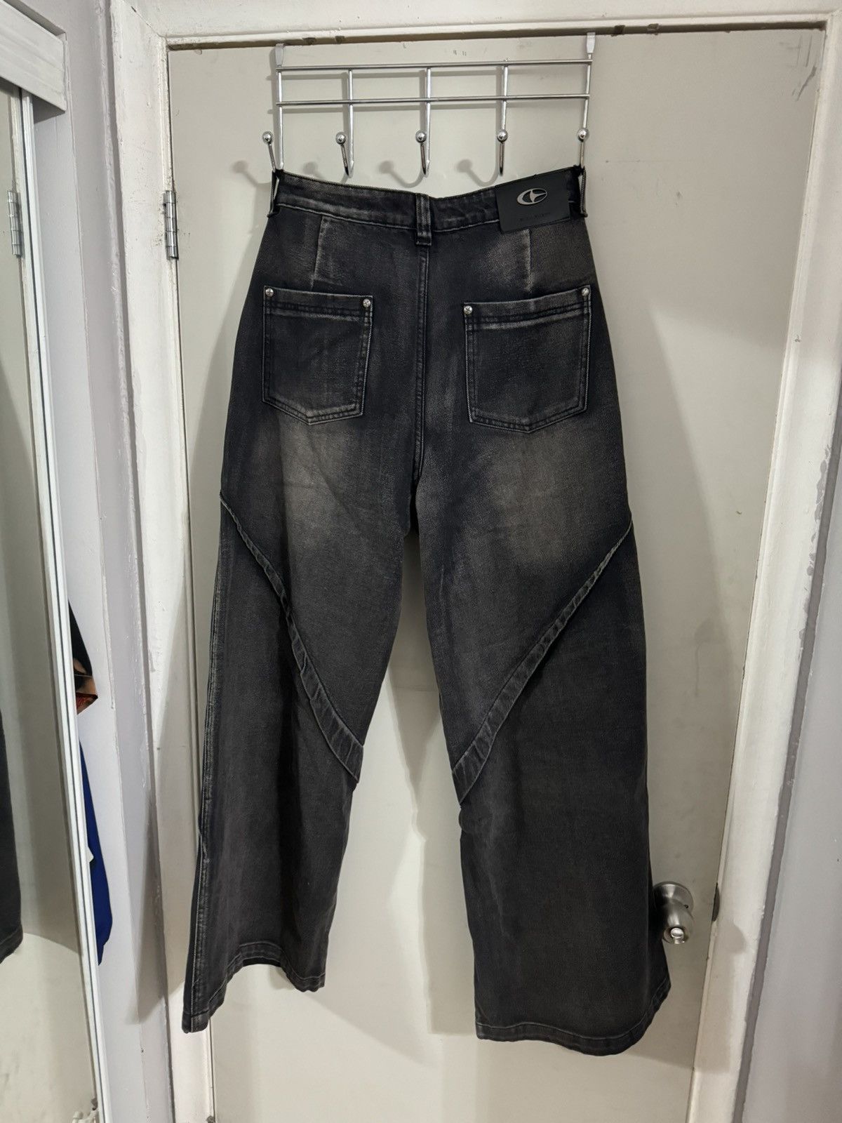 Japanese Brand Black faded wash denim Size US 32 / EU 48 - 2 Thumbnail