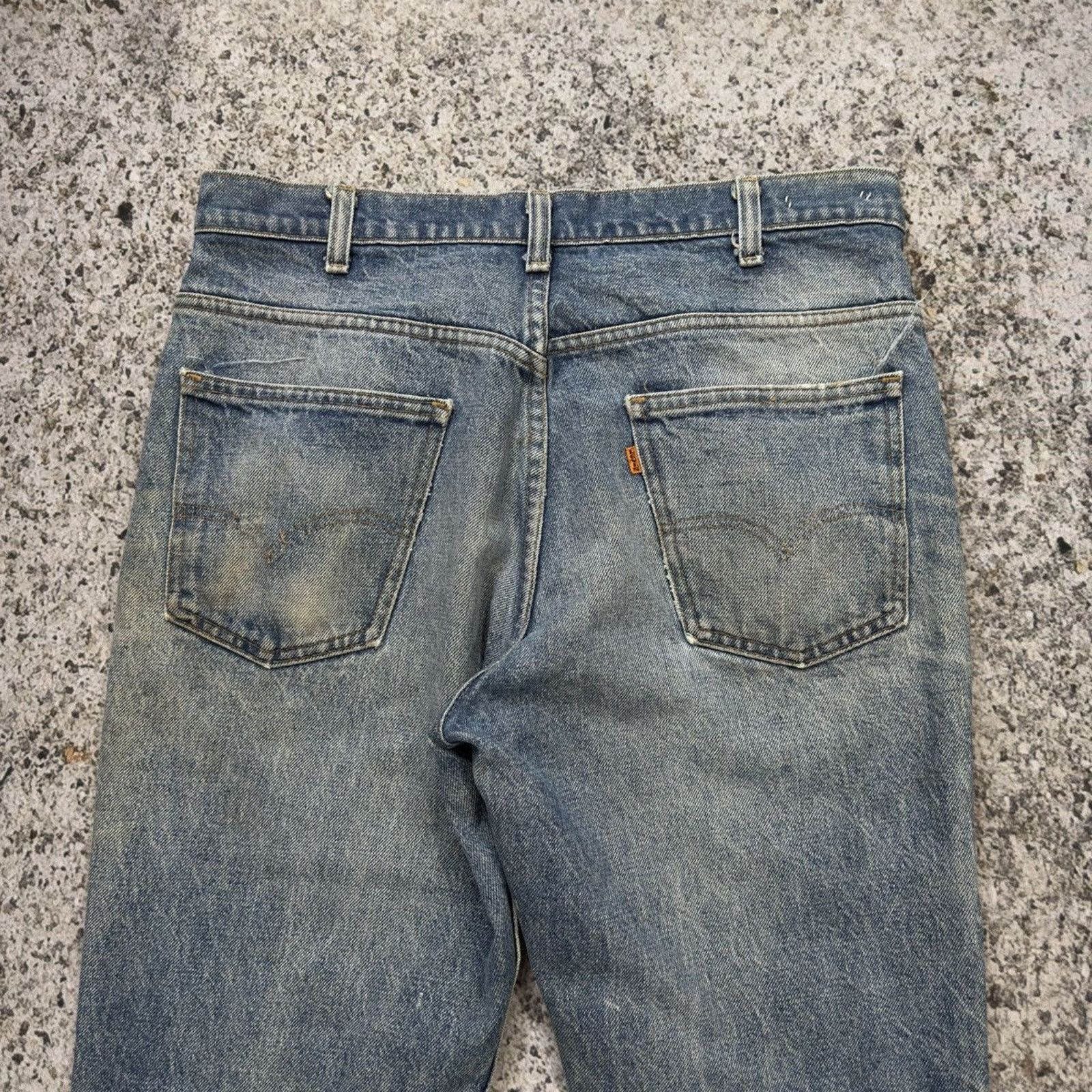 Levi's Vintage 70s Levi's 646 Orange Tab Flare Bellbottom Jeans Size US 34 / EU 50 - 4 Thumbnail