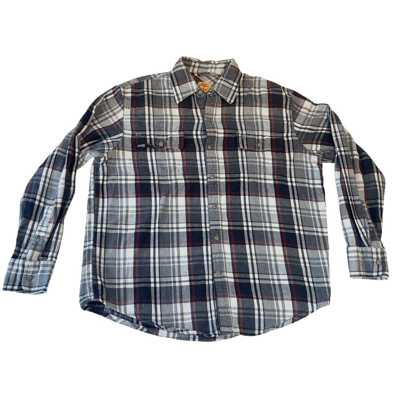 Timberland Timberland Flannel Button Up Shirt Men's Large Black Grey Size US L / EU 52-54 / 3 - 1 Thumbnail
