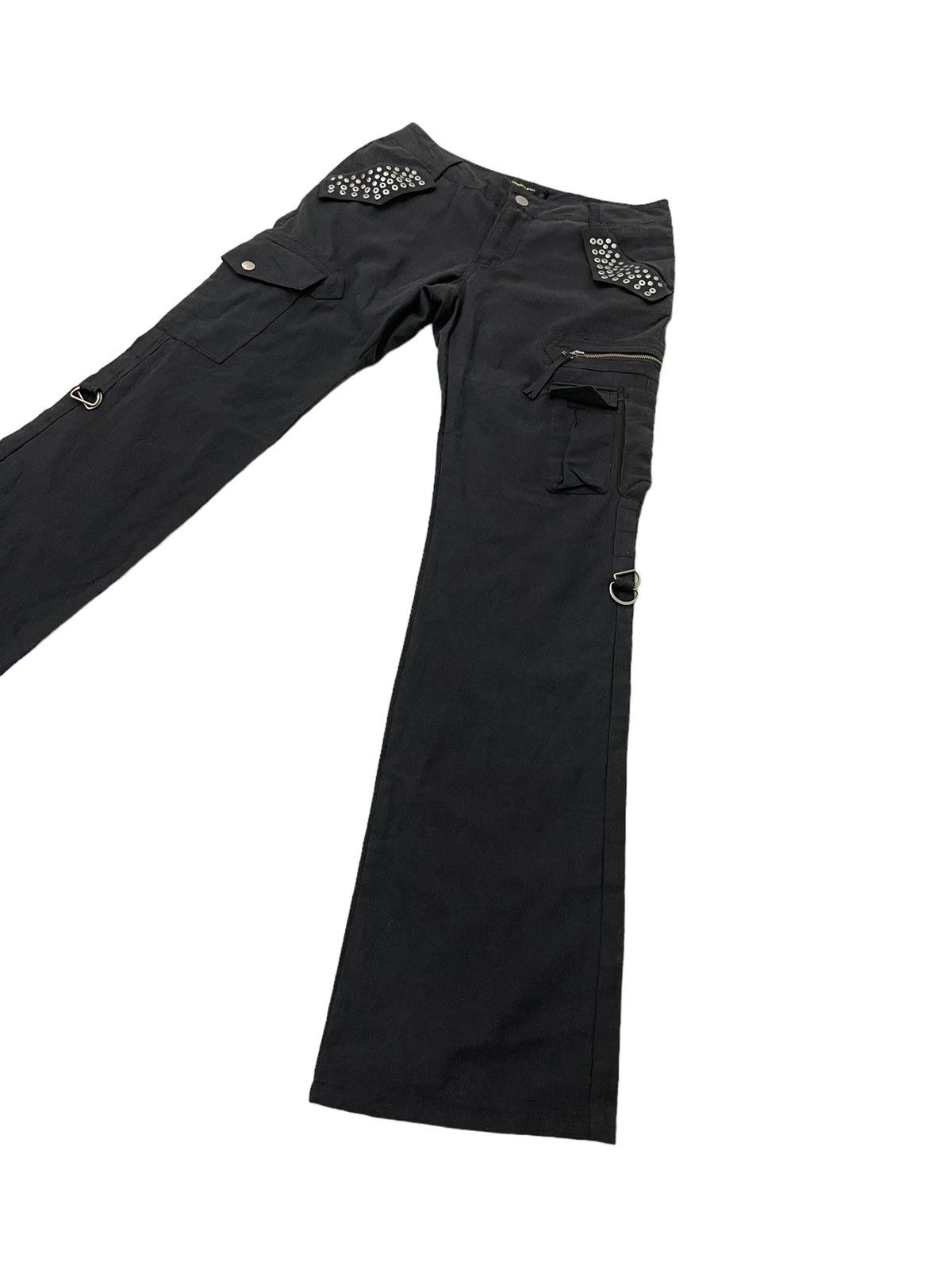 Japanese Brand Slight Flare Cargo Tornado Mart Slim Low Rise Boot Cut 7🟦7 Size US 29 - 3 Thumbnail