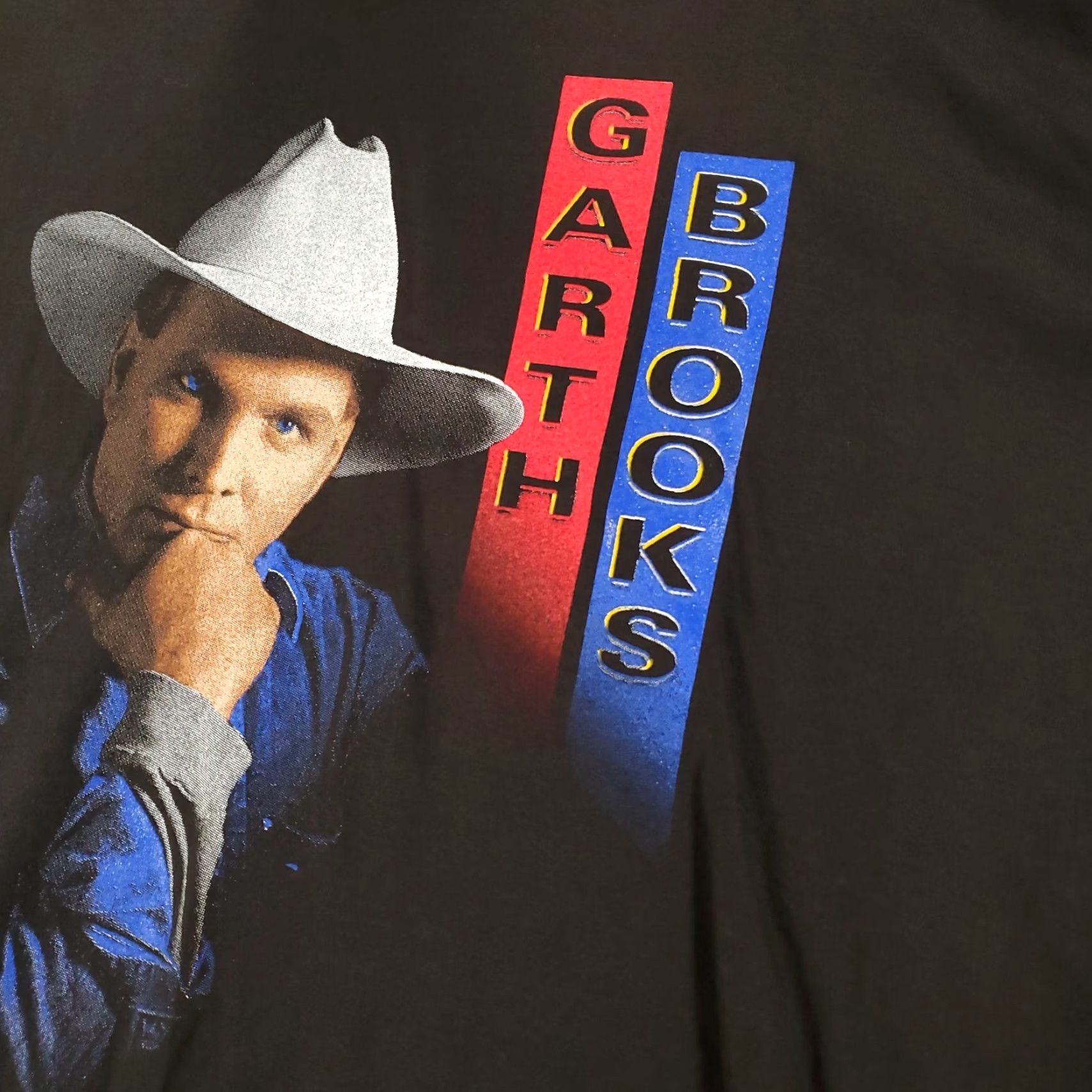 Hanes VINTAGE Hanes Beefy-T Shirt XL Black 90s Garth Brooks Cowboy Music Western Short Sleeve Crew Neck Mens Size US XL / EU 56 / 4 - 4 Thumbnail
