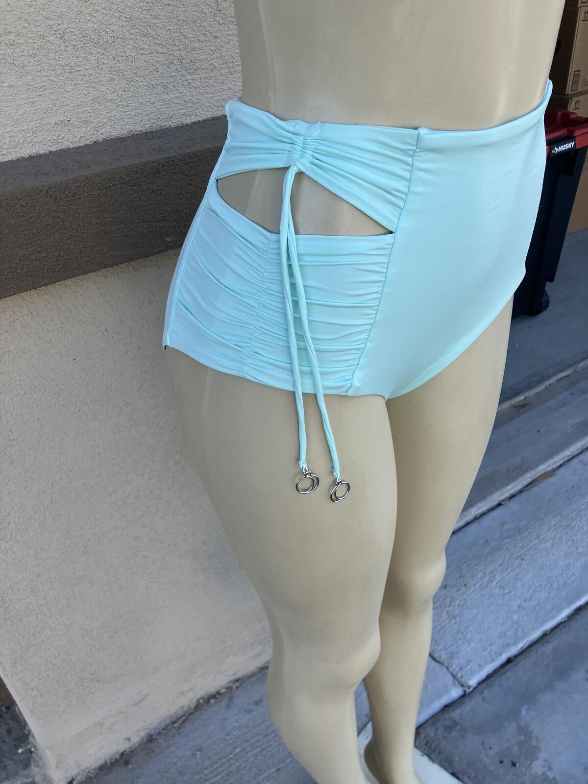 Other NWT Soluna Swim Light Blue High Waist Bikini Set Medium Size ONE SIZE - 8 Thumbnail