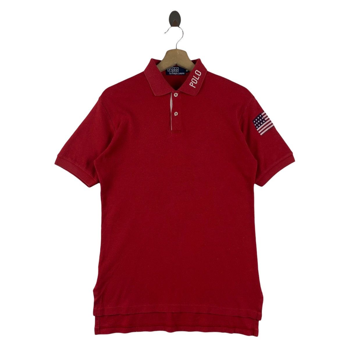 Polo Ralph Lauren × Vintage Vintage POLO RALPH LAUREN Usa flag polo tees Size US M / EU 48-50 / 2 - 1 Thumbnail