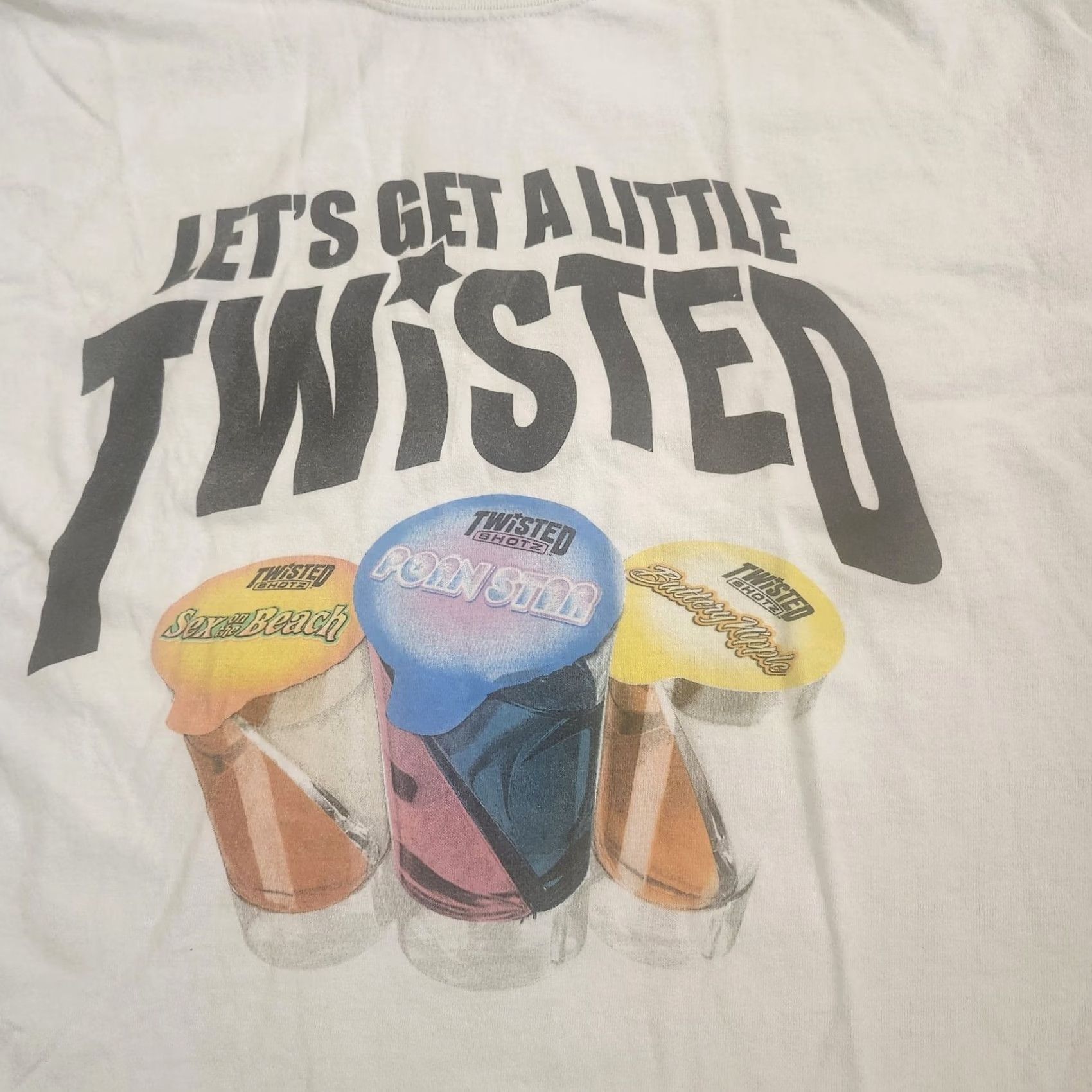 Gildan Gildan Twisted Shotz T Shirt Large White Graphic Print Crew Neck Short Sleeve Men Funny Beach Tee Size US L / EU 52-54 / 3 - 3 Thumbnail