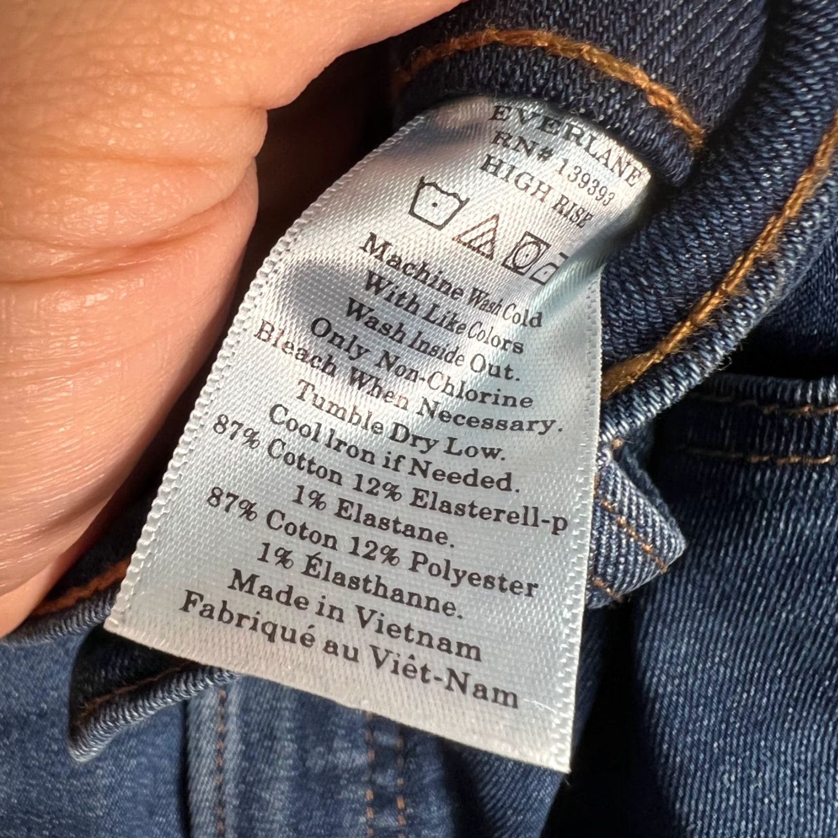 Everlane Everlane Women's Skinny Jeans Size 24 Medium Wash Denim Ankle High Size 42" / US 20 - 4 Thumbnail