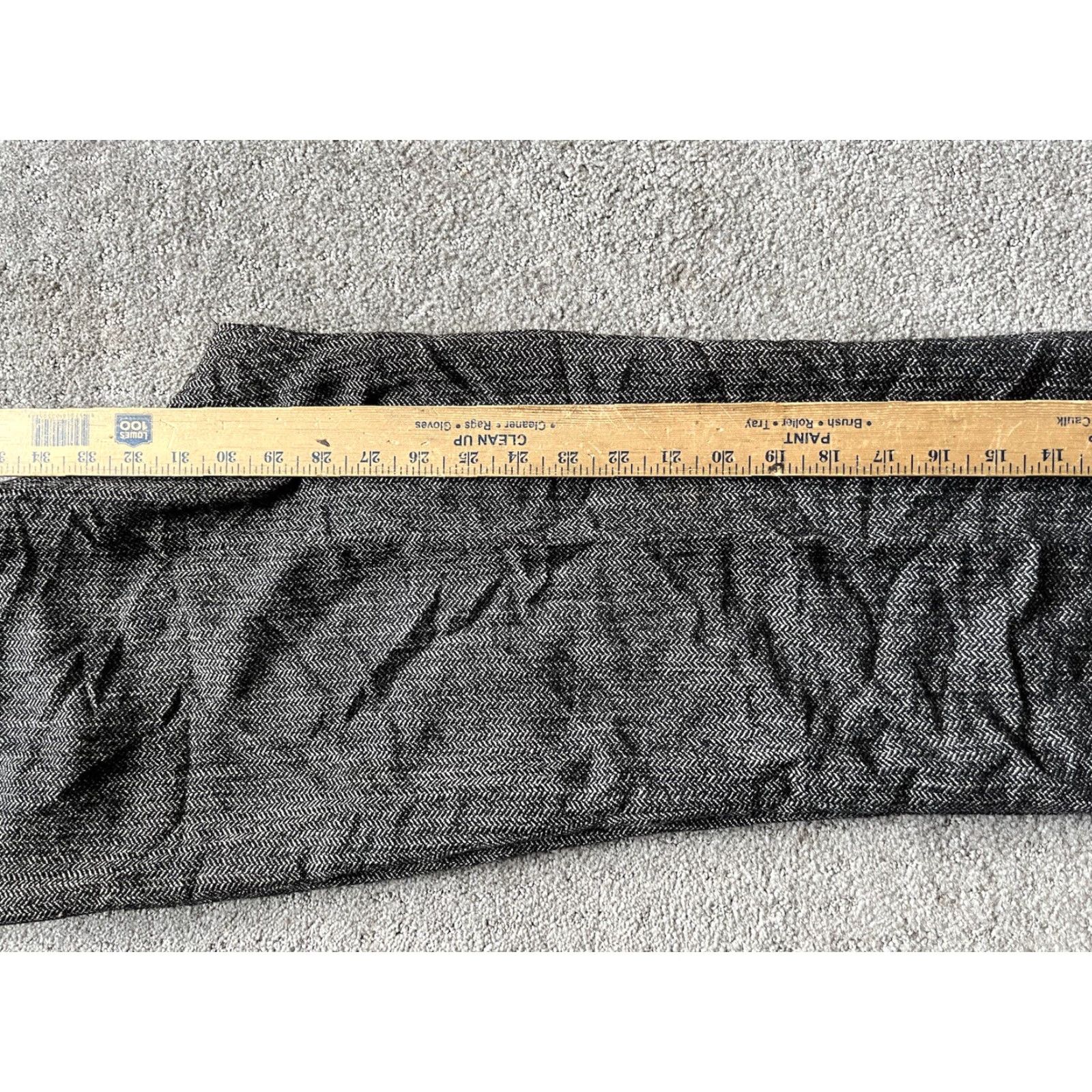 Express Express Editor Dress Pants Womens Size 8 Flared Tweed Black White Lined Pockets Slim Front Flat Front Business Casual Travel Vintage No Size 30" / US 8 / IT 44 - 6 Thumbnail