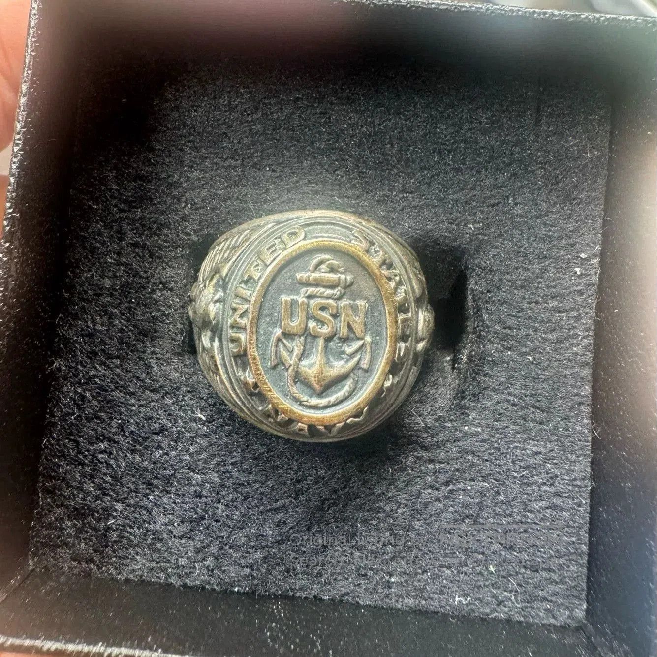 Freewheelers Vintage US Navy Silver Ring Replica. Size ONE SIZE - 2 Thumbnail