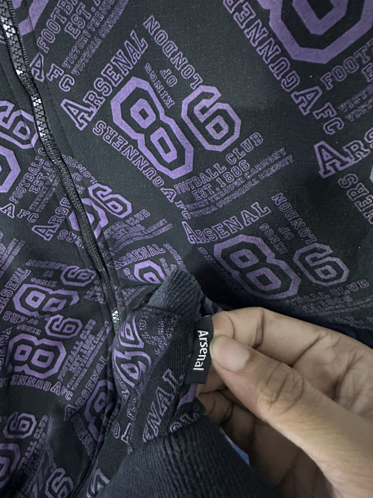 Nike Crazy Rare!!! Y2K Official Arsenal AOP Ziphoodie Size US M / EU 48-50 / 2 - 9 Thumbnail