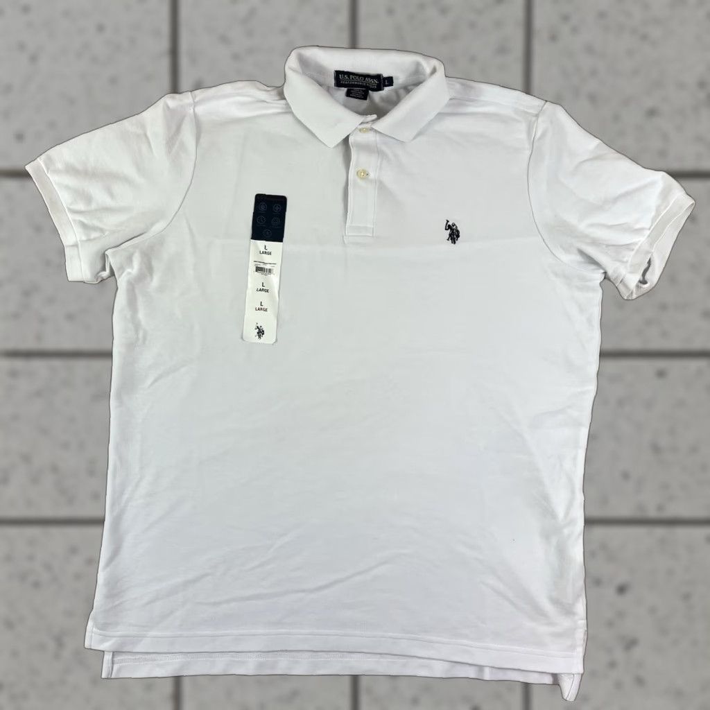 U.S. Polo Assn. US Polo Assn Mens Polo Shirt Size Large Embroidered Logo White Size US L / EU 52-54 / 3 - 1 Thumbnail