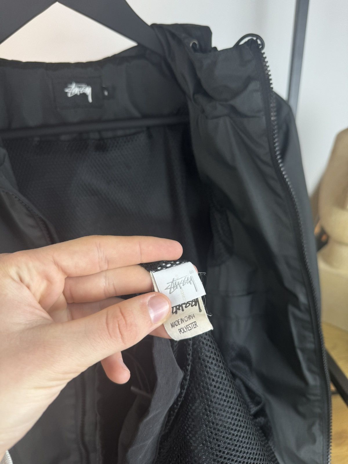 Stussy × Vintage Windbreaker Stussy Black Small Logo Men's M Cities Jacket Size US M / EU 48-50 / 2 - 12 Thumbnail