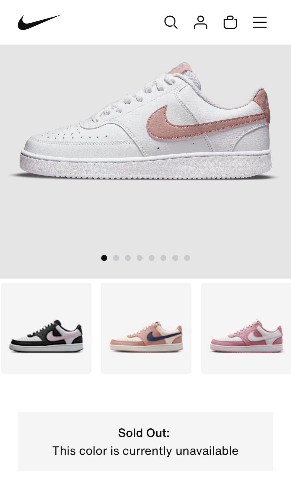 Nike Nike Court Vision Low Women’s Size 9 White/Pink Oxford Size US 9 / IT 39 - 13 Thumbnail