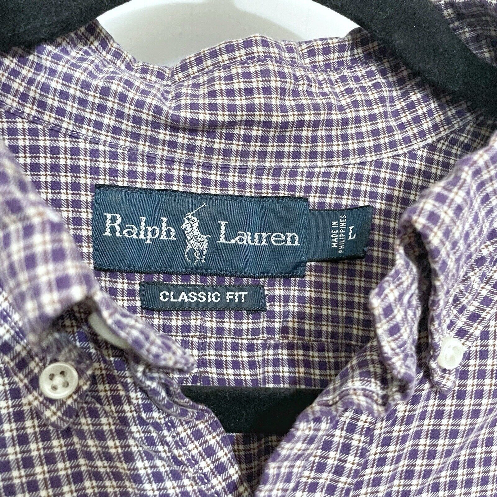 Ralph Lauren Ralph Lauren Purple Plaid Cotton Button Up Shirt Large Size US L / EU 52-54 / 3 - 3 Thumbnail