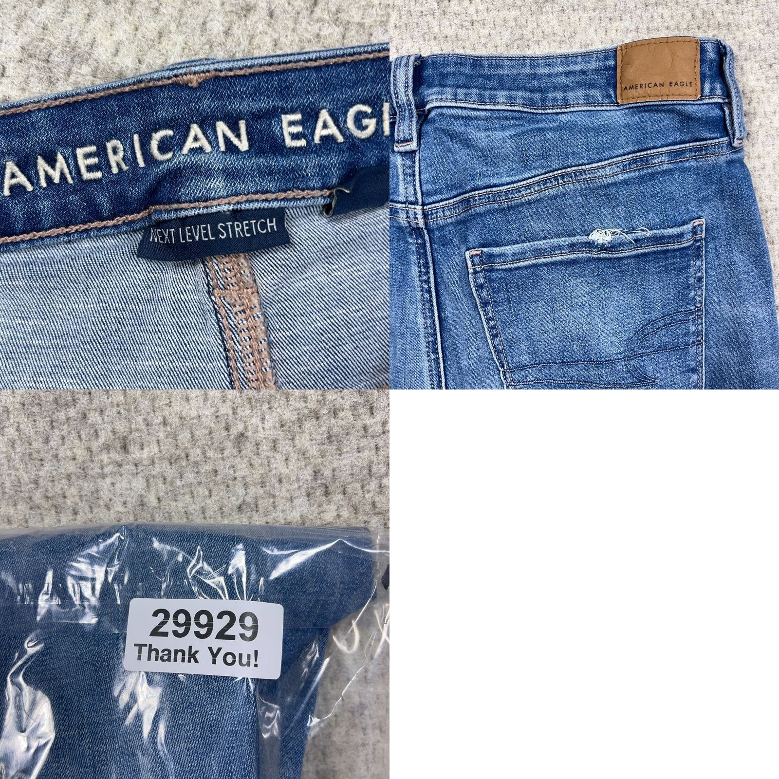 American Eagle Outfitters American Eagle Outfitters Jegging Jeans 10 Denim High Rise 5-Pocket Distressed Blue Women Jeans Mens Women? Size 32" / US 10 / IT 46 - 10 Thumbnail