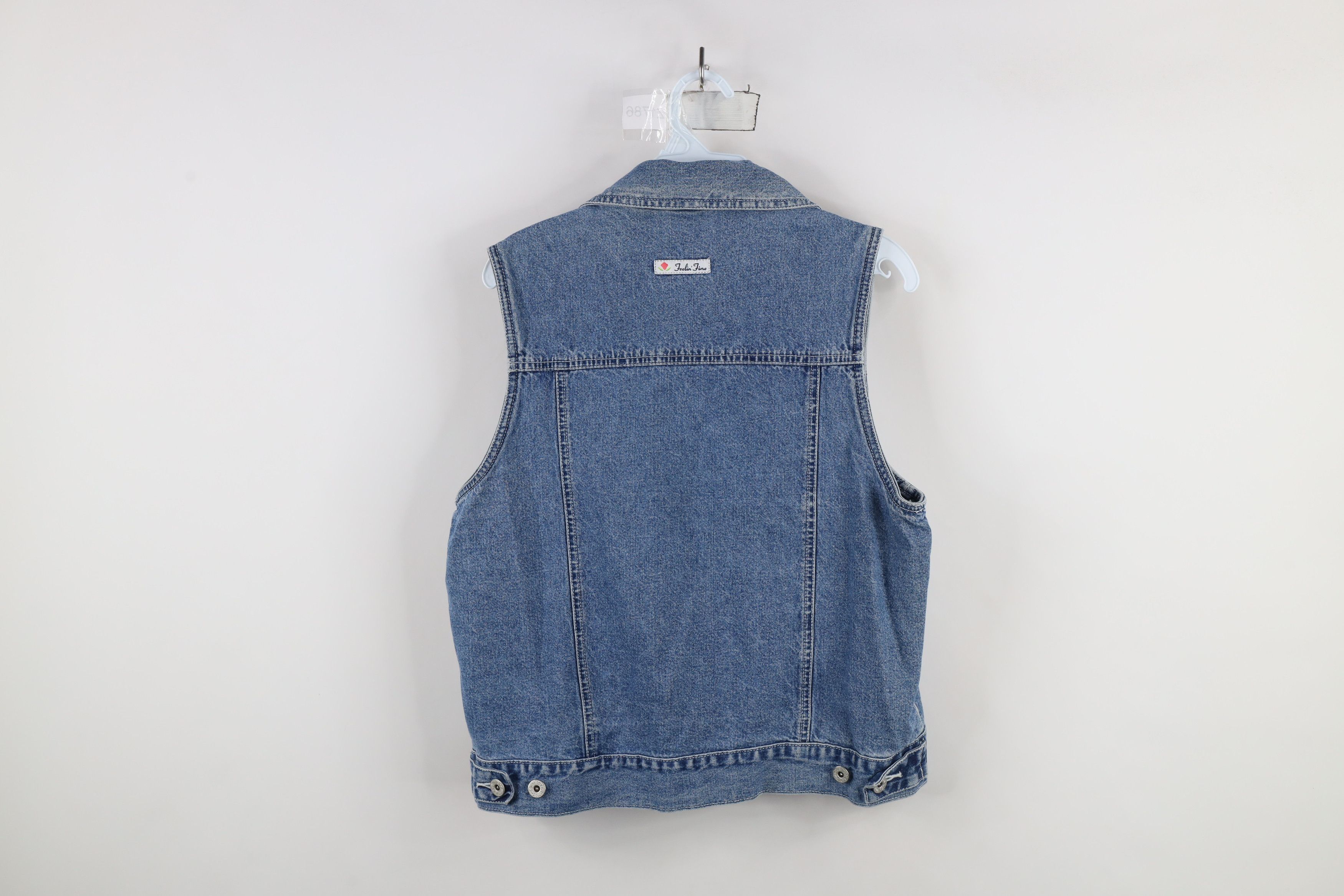 Disney × Vintage Vintage 90s Disney Spell Mickey Mouse Denim Jean Vest Jacket Size M / US 6-8 / IT 42-44 - 12 Thumbnail