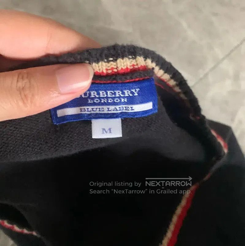 Burberry Burberry Black Wool Off-Shoulder Knit Top. Size M / US 6-8 / IT 42-44 - 8 Thumbnail