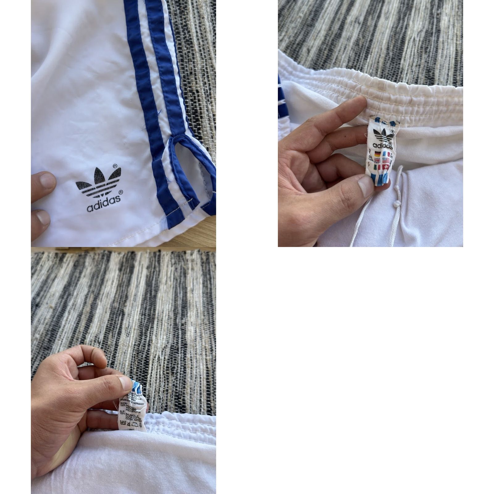 Adidas VINTAGE Adidas Athletic Vest Shirt 80s Nylon White Men L Size US 33 - 9 Thumbnail