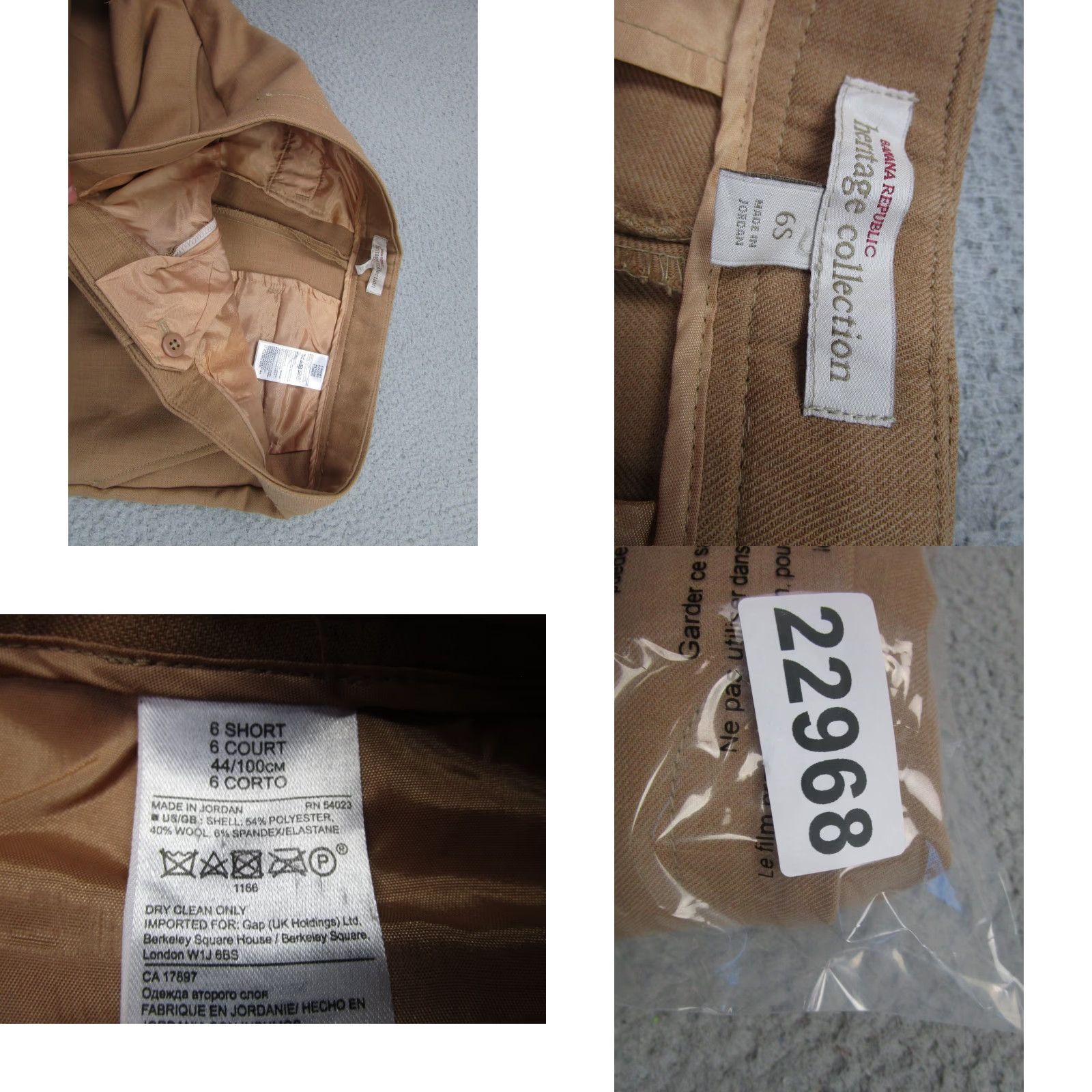 Banana Republic Banana Republic Heritage Dress Pants Womens Camel Brown 30x25 Cargo size 6 Short** Size 28" / US 6 / IT 42 - 9 Thumbnail