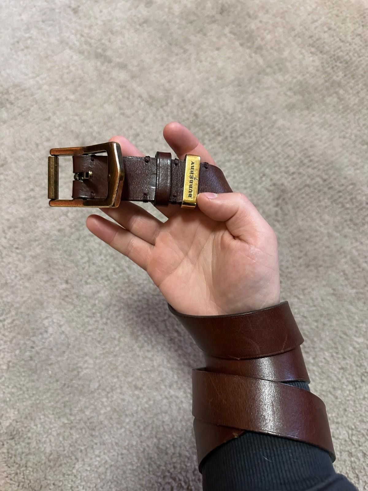 Burberry Brown Leather Belt 36/90