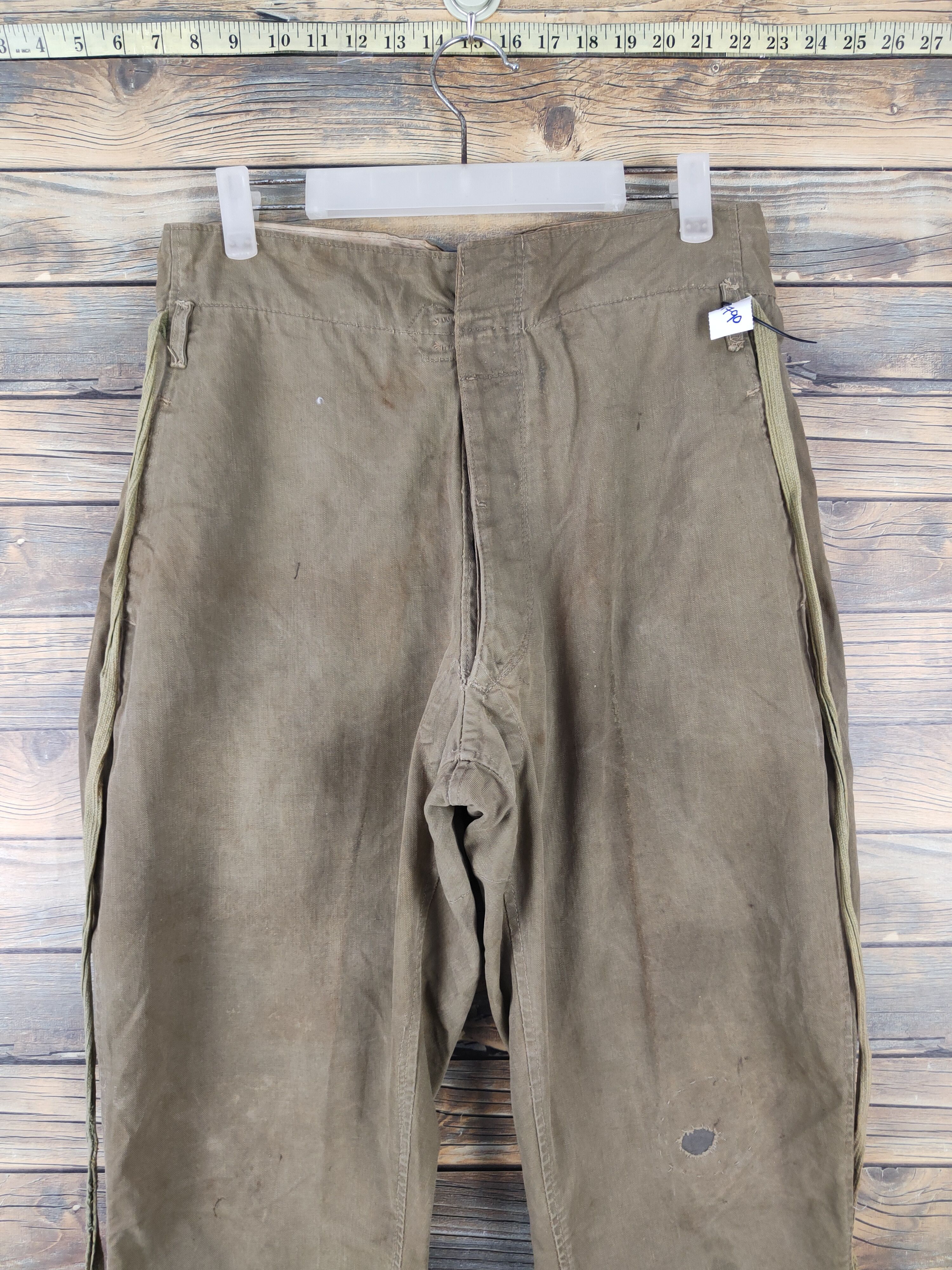Vintage DL Japan vintage military worker Olive cargo Pants #W1790 Size US 30 / EU 46 - 2 Thumbnail