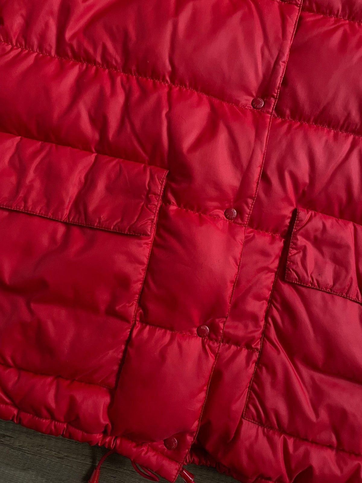 Moncler Vintage Moncler Grenoble Red Down Hooded Puffer Jacket Size L / US 10 / IT 46 - 10 Thumbnail