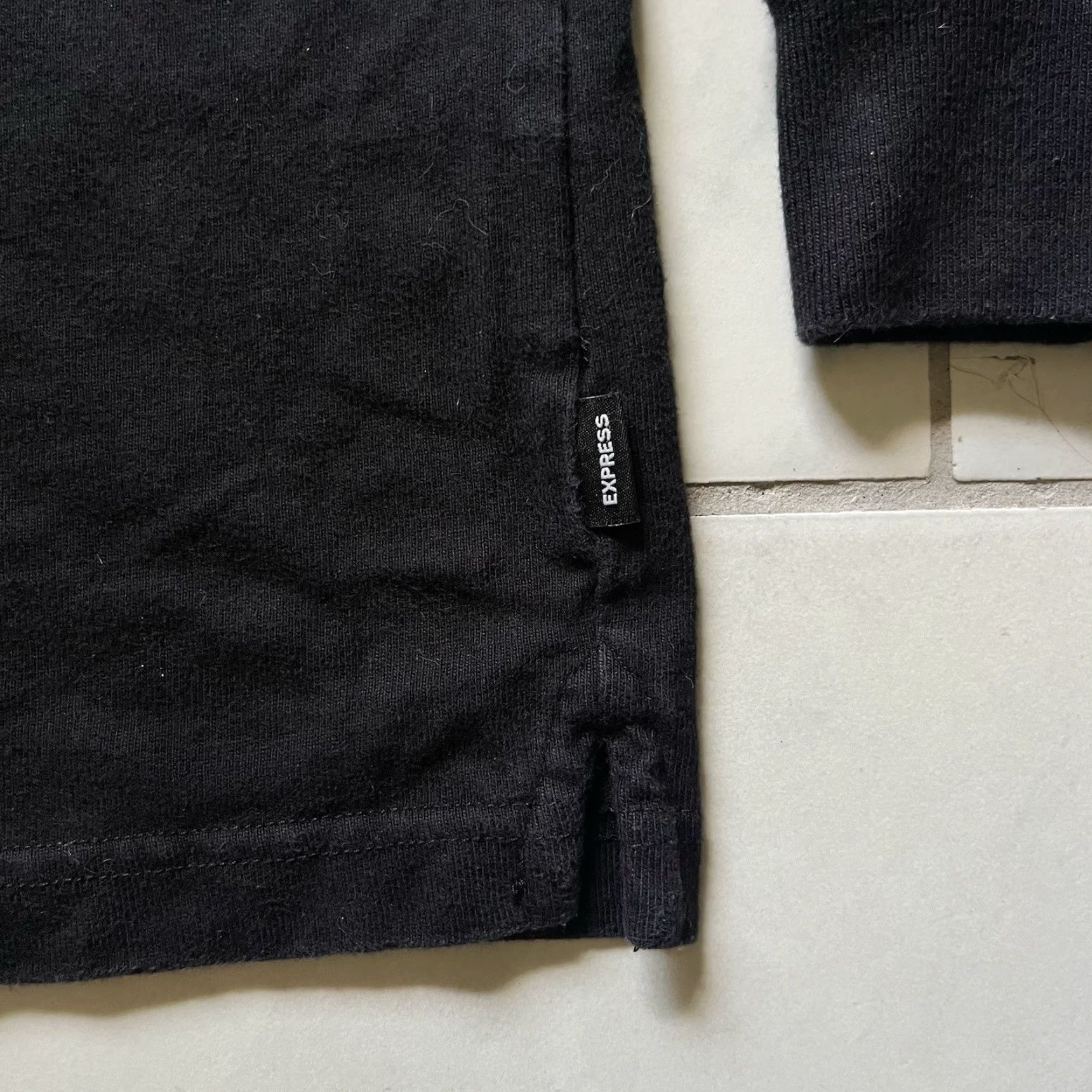 Express Express Polo Shirt XL Black Mens Embroidered Cotton Striped 6-7-1-5743 Polo Shirt Size US XL / EU 56 / 4 - 6 Thumbnail