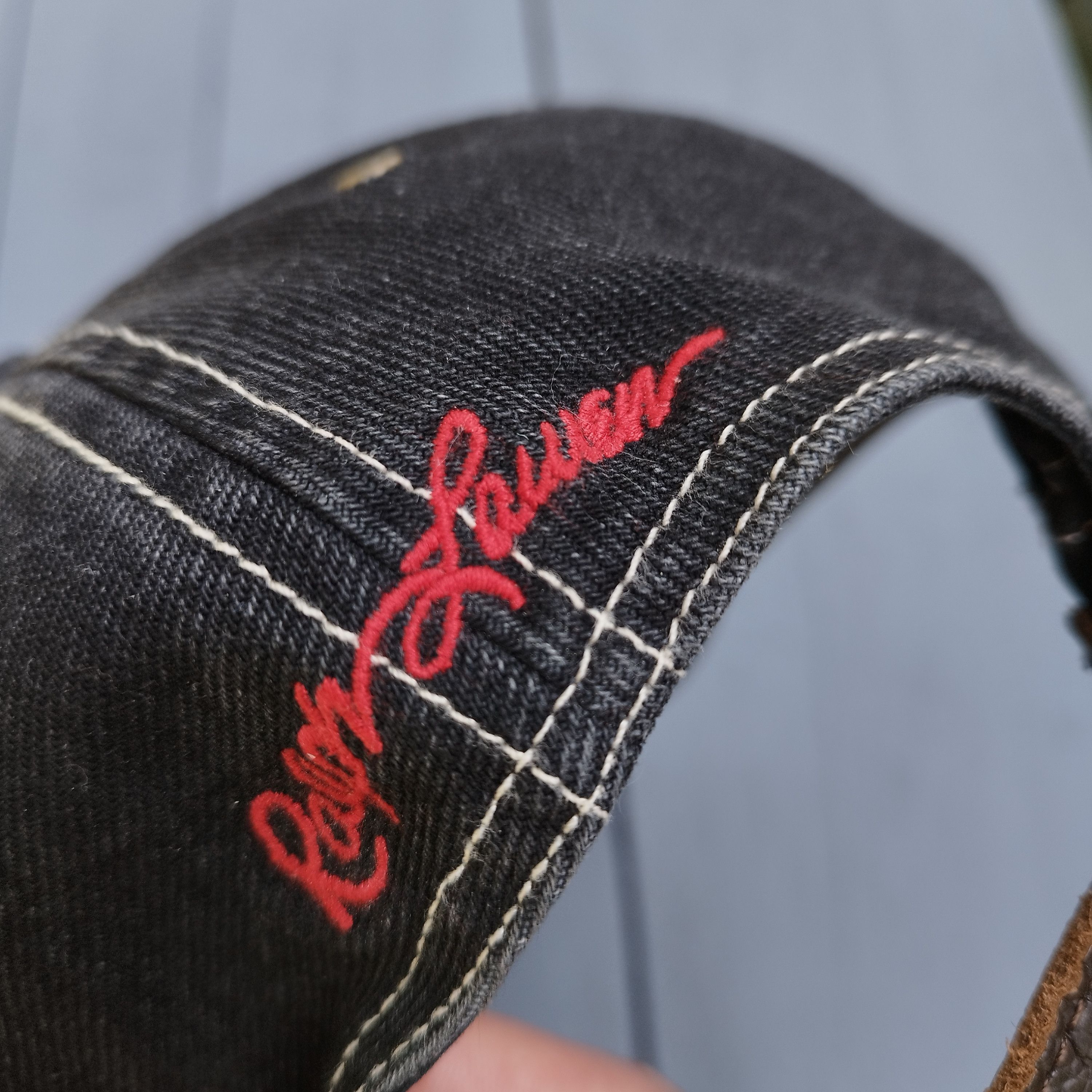 Polo Ralph Lauren Vintage Polo Ralph Lauren USA Flag Denim Cap Leather Strap Size ONE SIZE - 7 Thumbnail