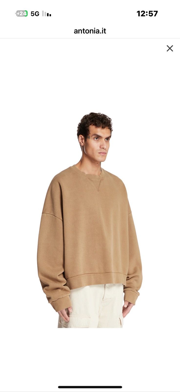 Entire Studios Brown Organic Cotton Oversized Sweatshirt Size US XL / EU 56 / 4 - 2 Thumbnail