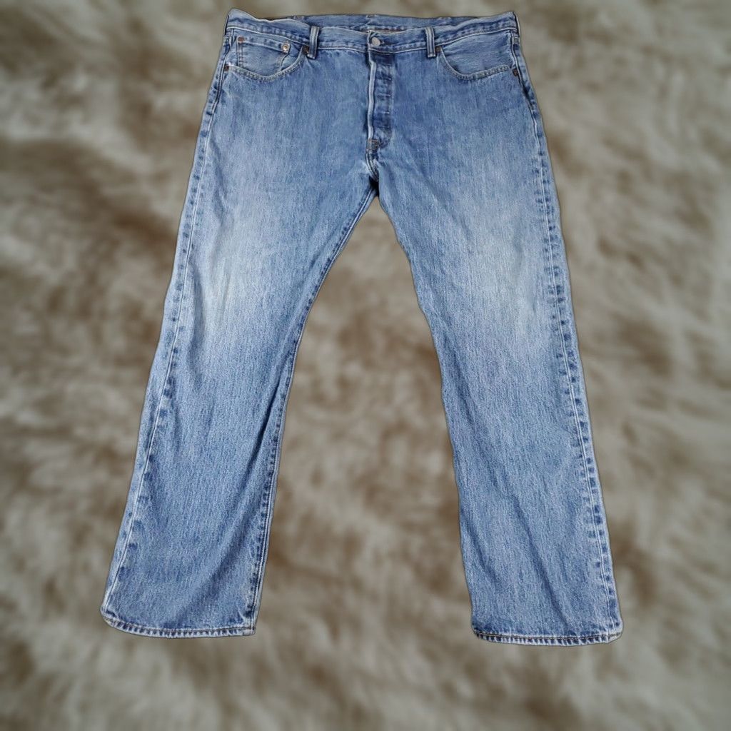 Levi's Levis 501 Blue Straight Leg Mens Jeans Size 40x30 Cotton Size US 40 / EU 56 - 1 Thumbnail