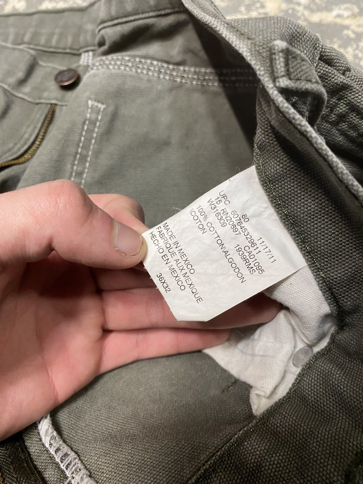 Carhartt × Dickies × Vintage Vintage Dickies Green Faded Carpenter Baggy Fit Pants Size US 36 / EU 52 - 8 Thumbnail