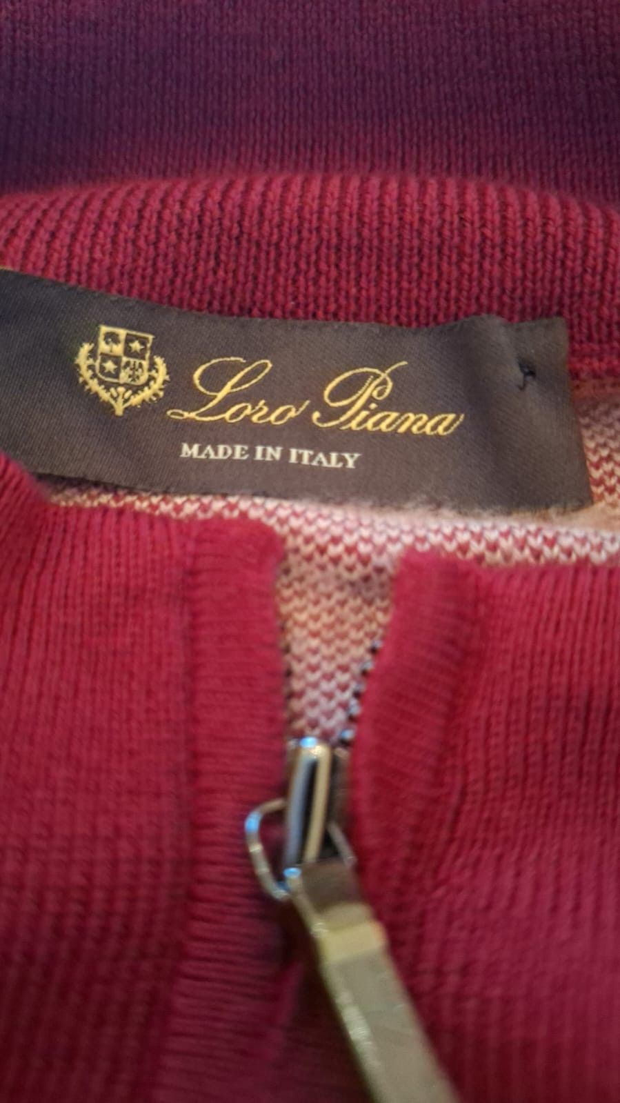 Loro Piana Loro Piana Red Virgin Wool Quarterzip Size US L / EU 52-54 / 3 - 3 Thumbnail