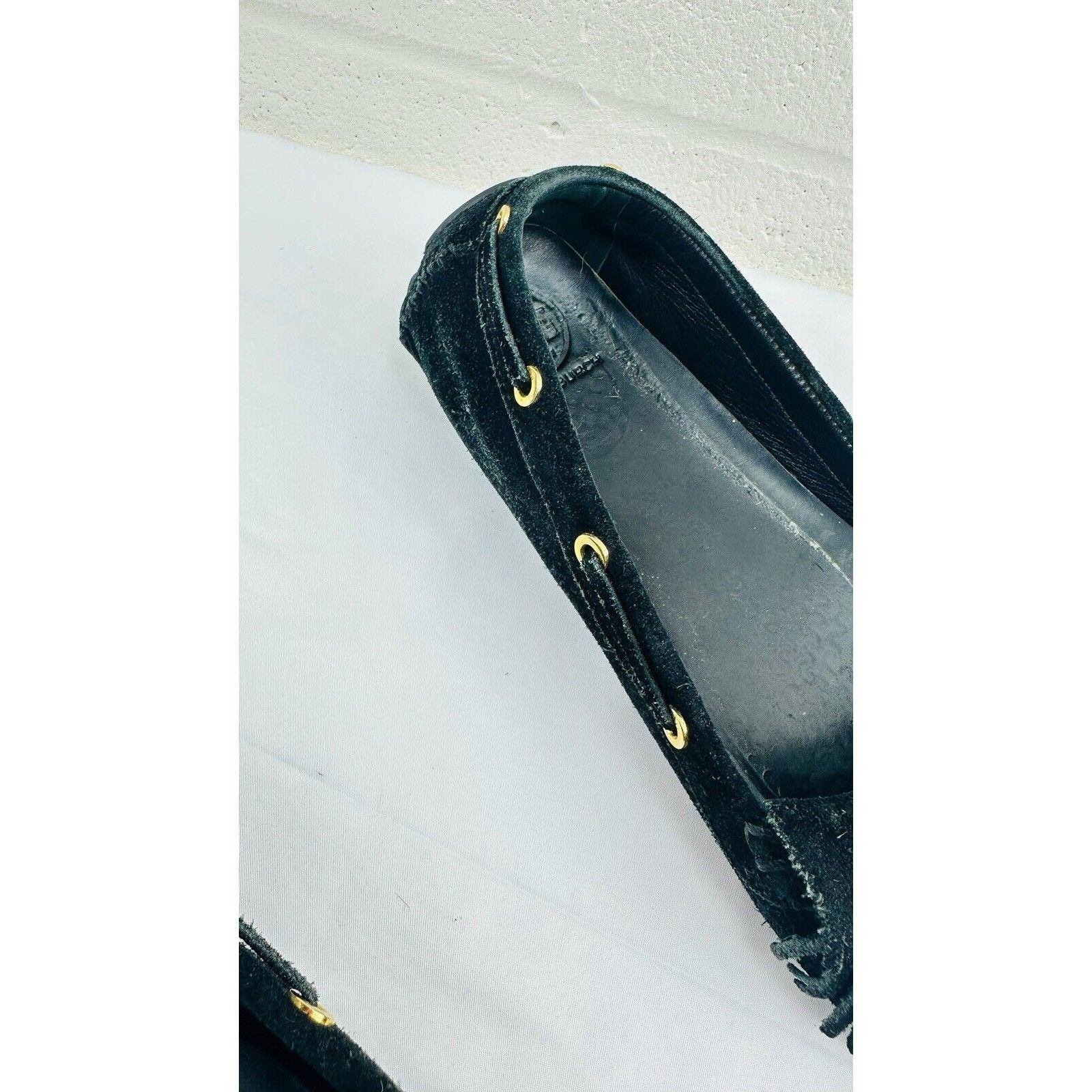 Tory Burch Tory Burch Alexandra Black Suede Moccasin Loafers Flat 11 Size US 11 / IT 41 - 5 Thumbnail