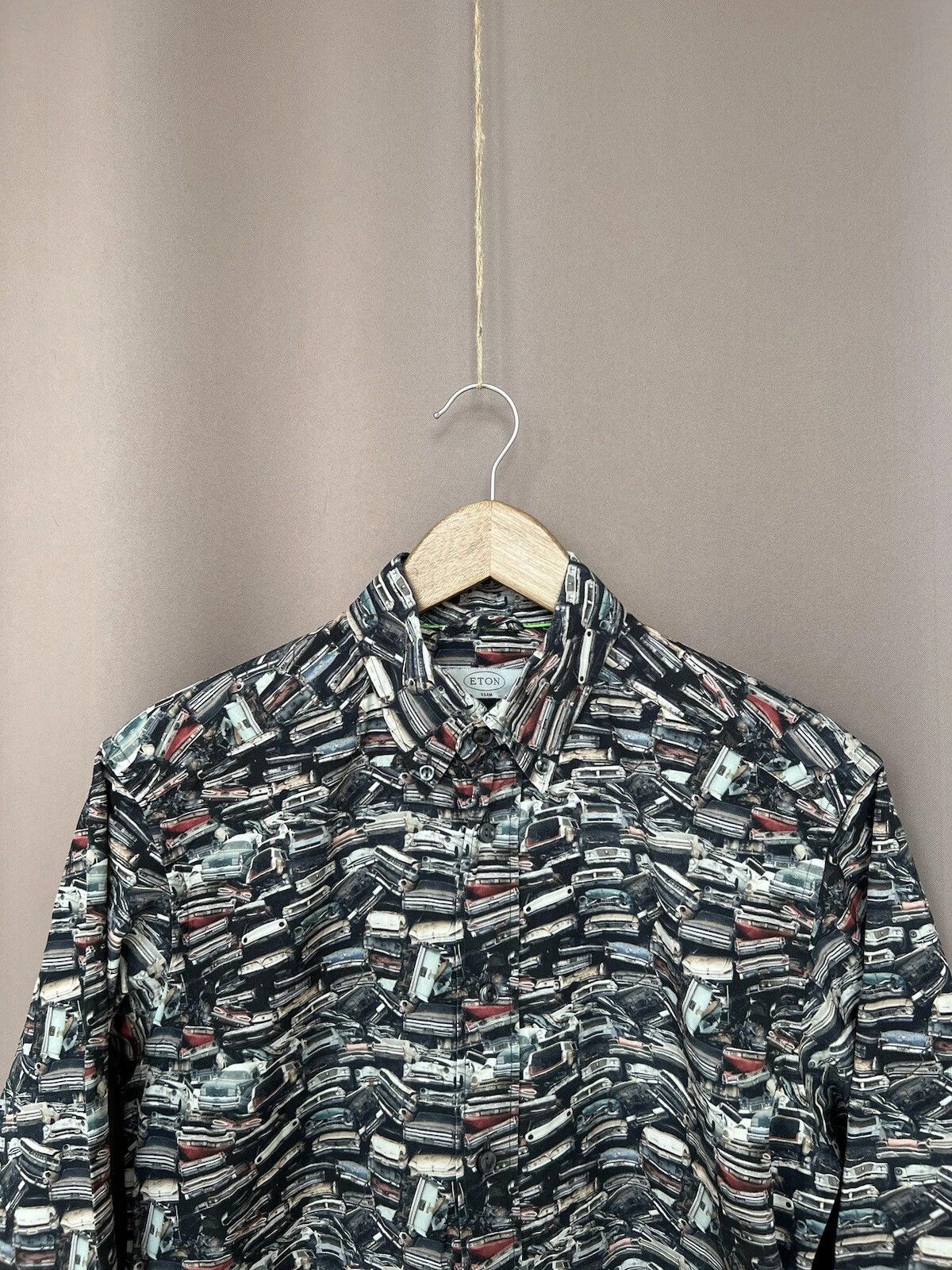Eton Eton Button Down Shirt Monogram Car Print Mens Size M Size US M / EU 48-50 / 2 - 2 Thumbnail
