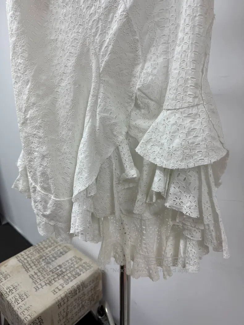 Junya Watanabe Junya Watanabe size XS Lace peony asymmetric fishtail skir Size 23" - 2 Thumbnail